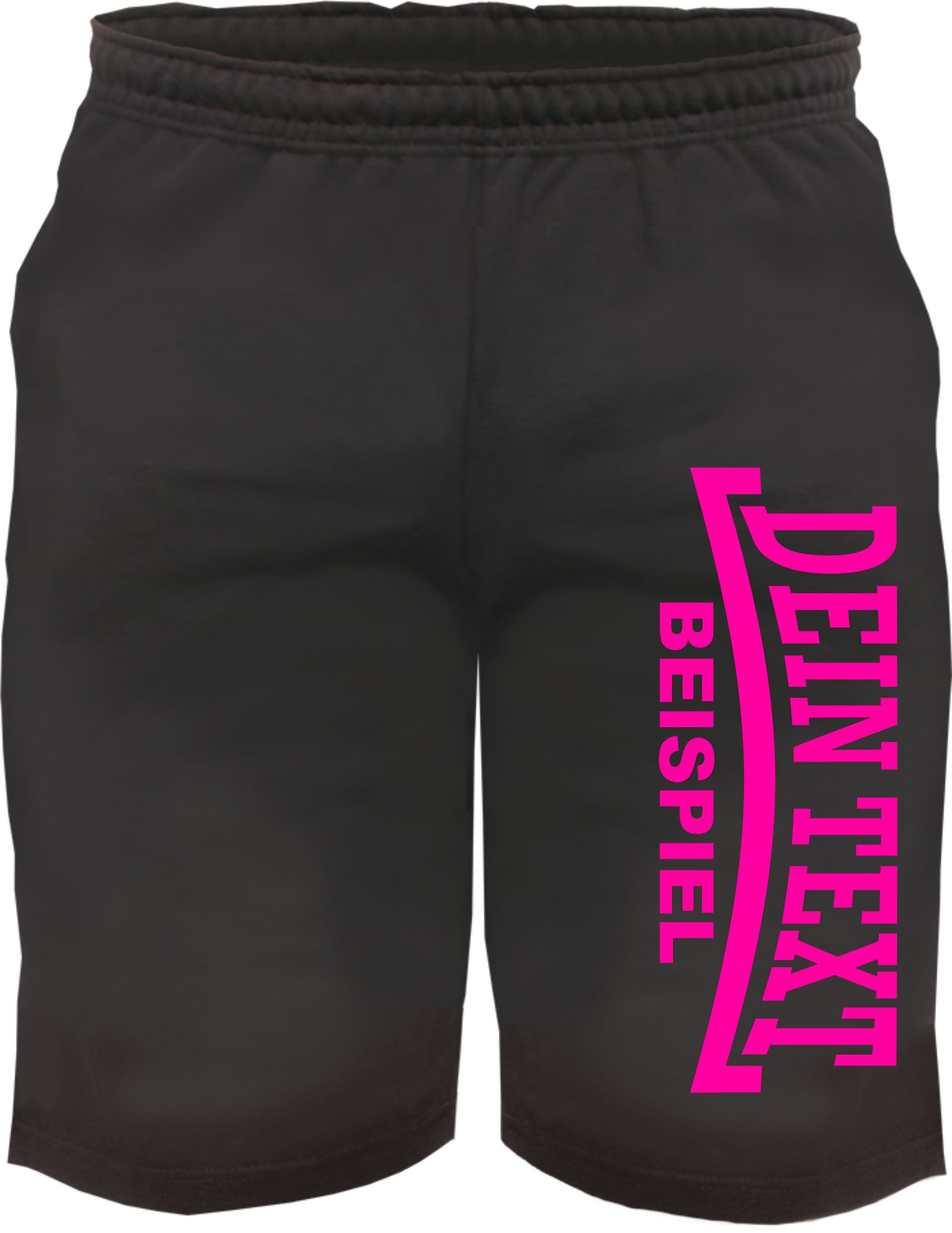 Individuelle Sweatshort - Linie - Wunschtext Druck - Kurze Hose