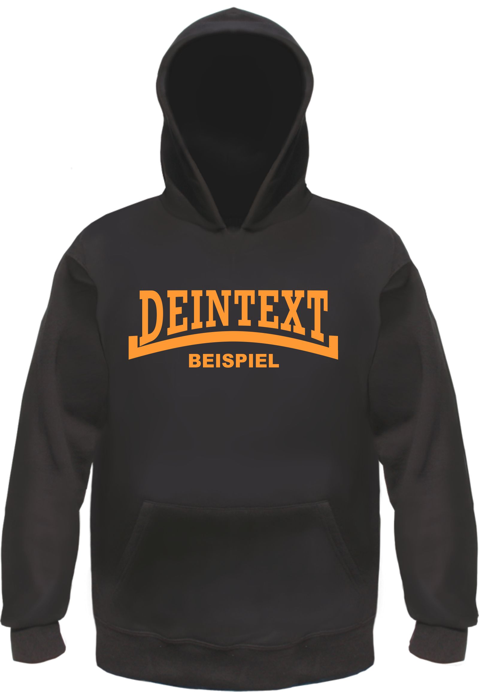 Individuelles Kapuzensweatshirt mit Wunschtext "LINIE" - bedruckt -