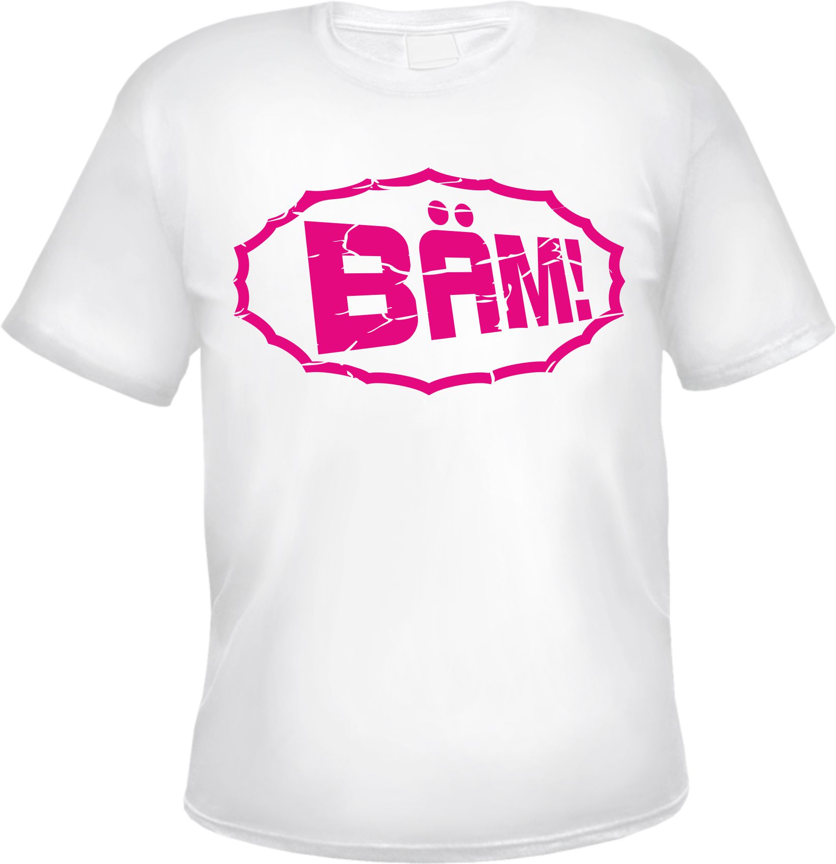 Bäm Herren T-Shirt - Tee Shirt - mit Druck in Neonpink