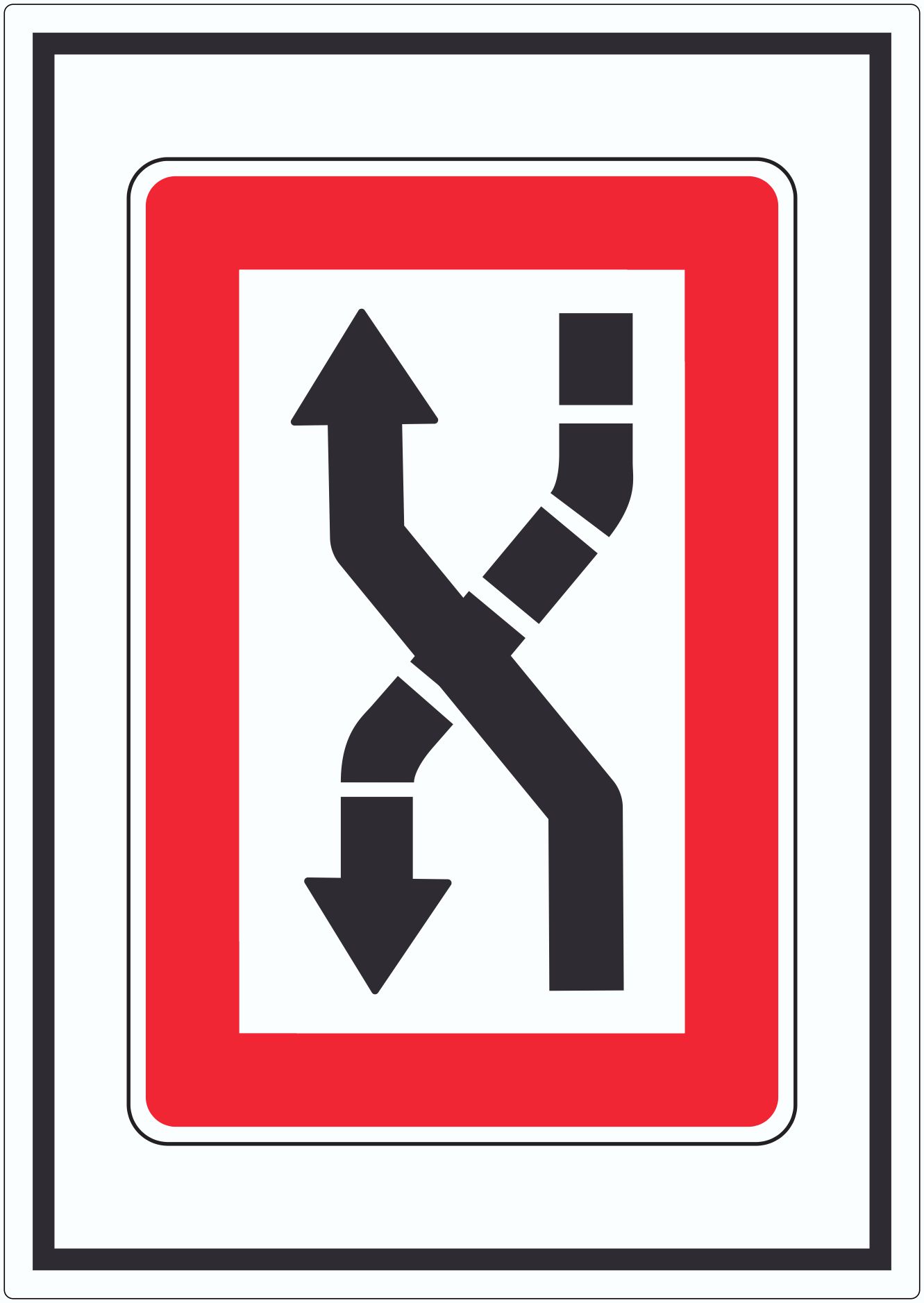 Fahrwasser nach Backbord zu überqueren Symbol Aufkleber innenklebend