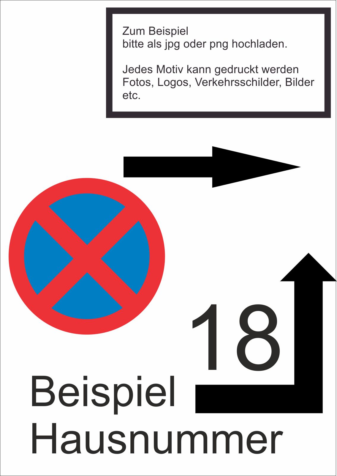 Eigene Vorlage Foto Logo Datei Schild hochkannt