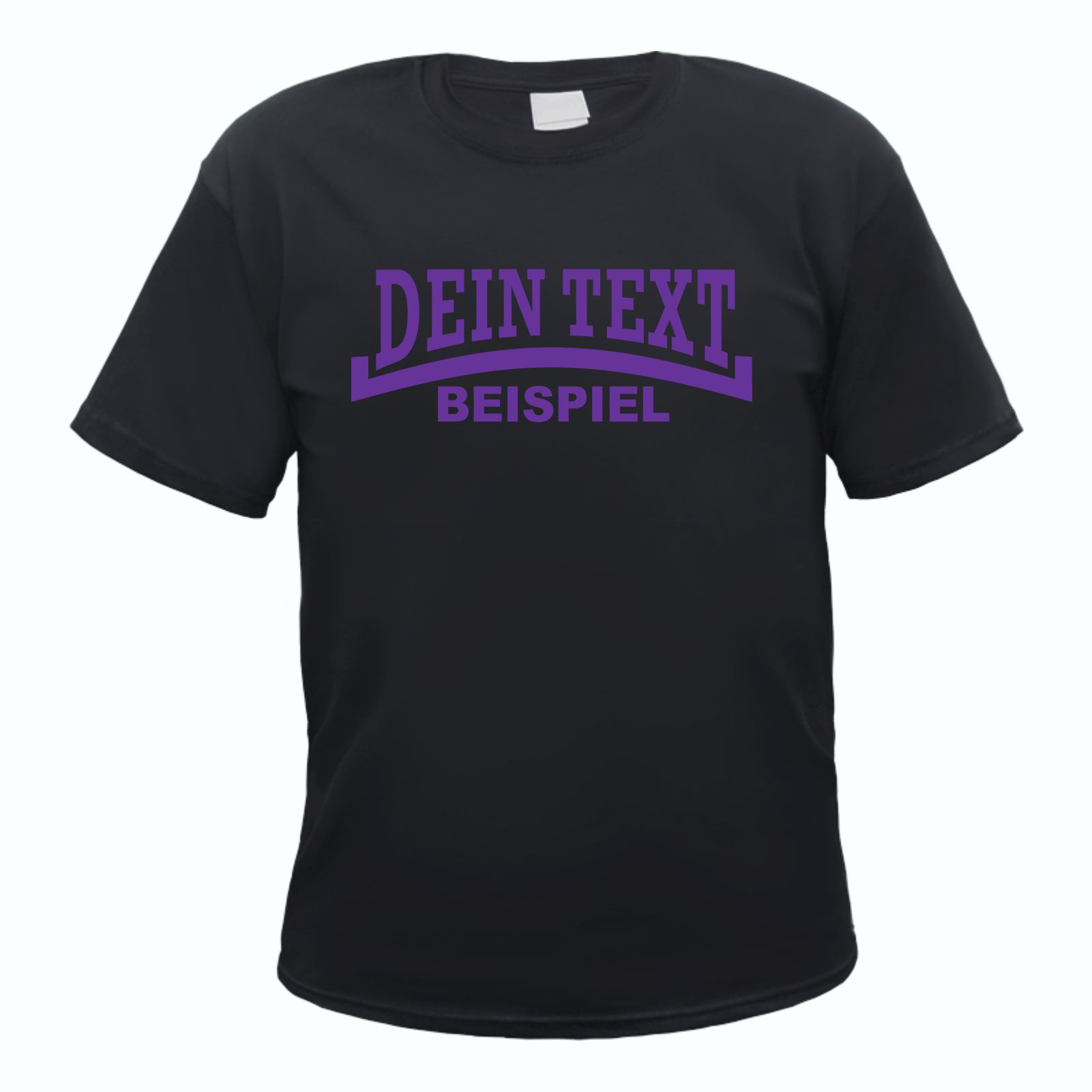 Herren T-Shirt Wunschtext mit Druck - Schwarz - Linie