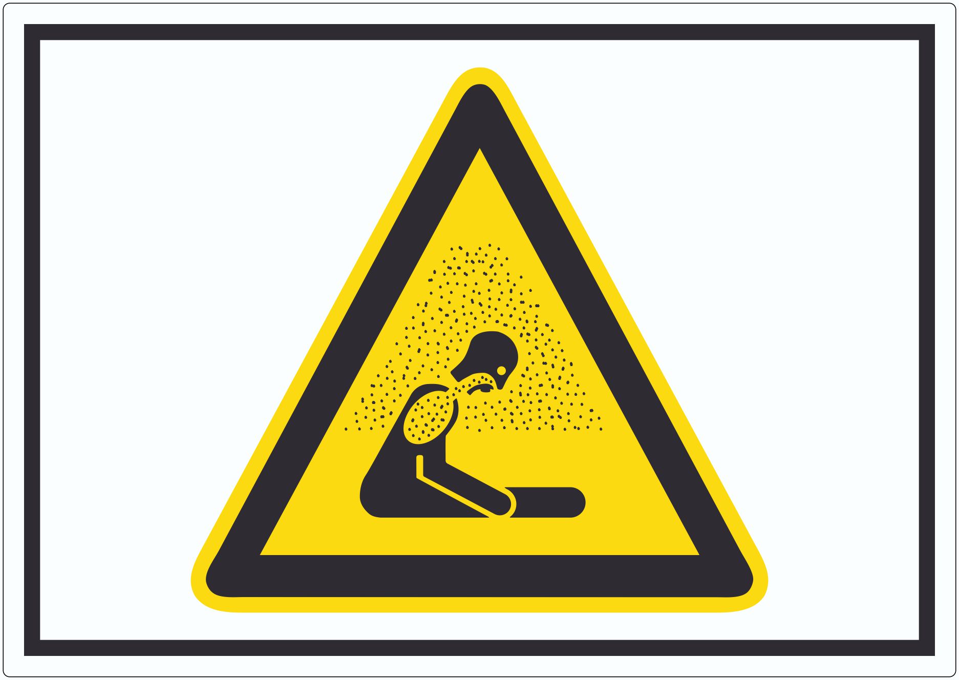 Achtung Erstickungsgefahr Symbol Aufkleber innenklebend