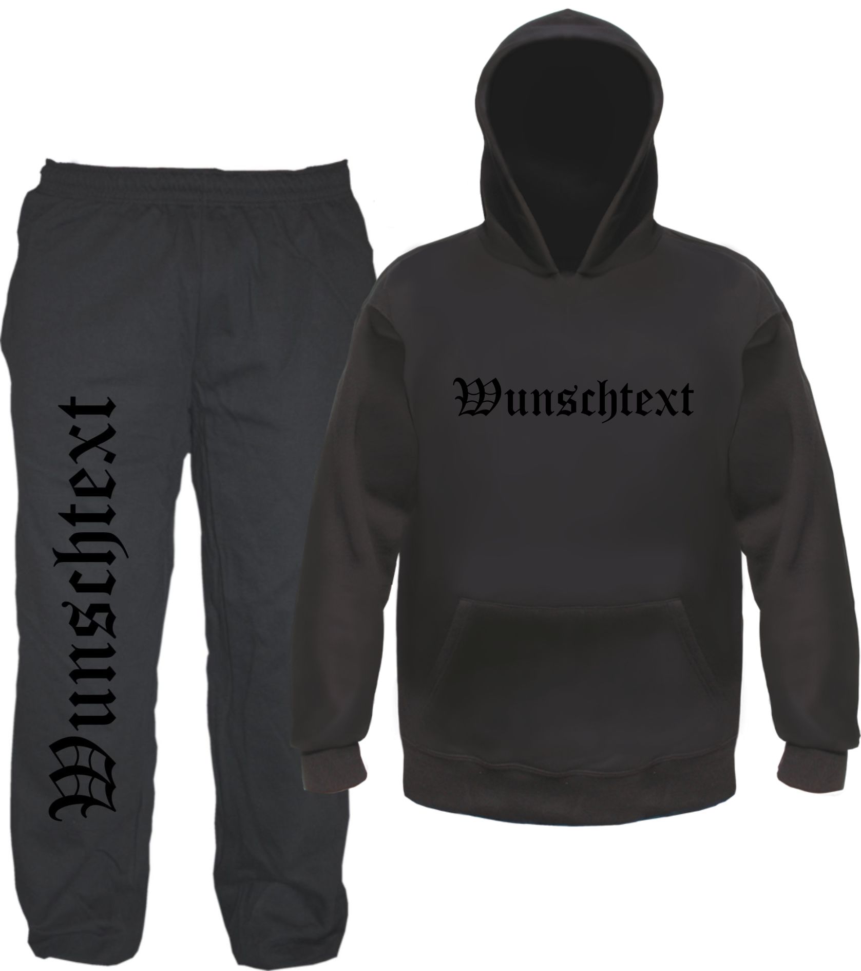 Individueller Jogginganzug - altdeutsch gerade - Jogginghose und Hoodie
