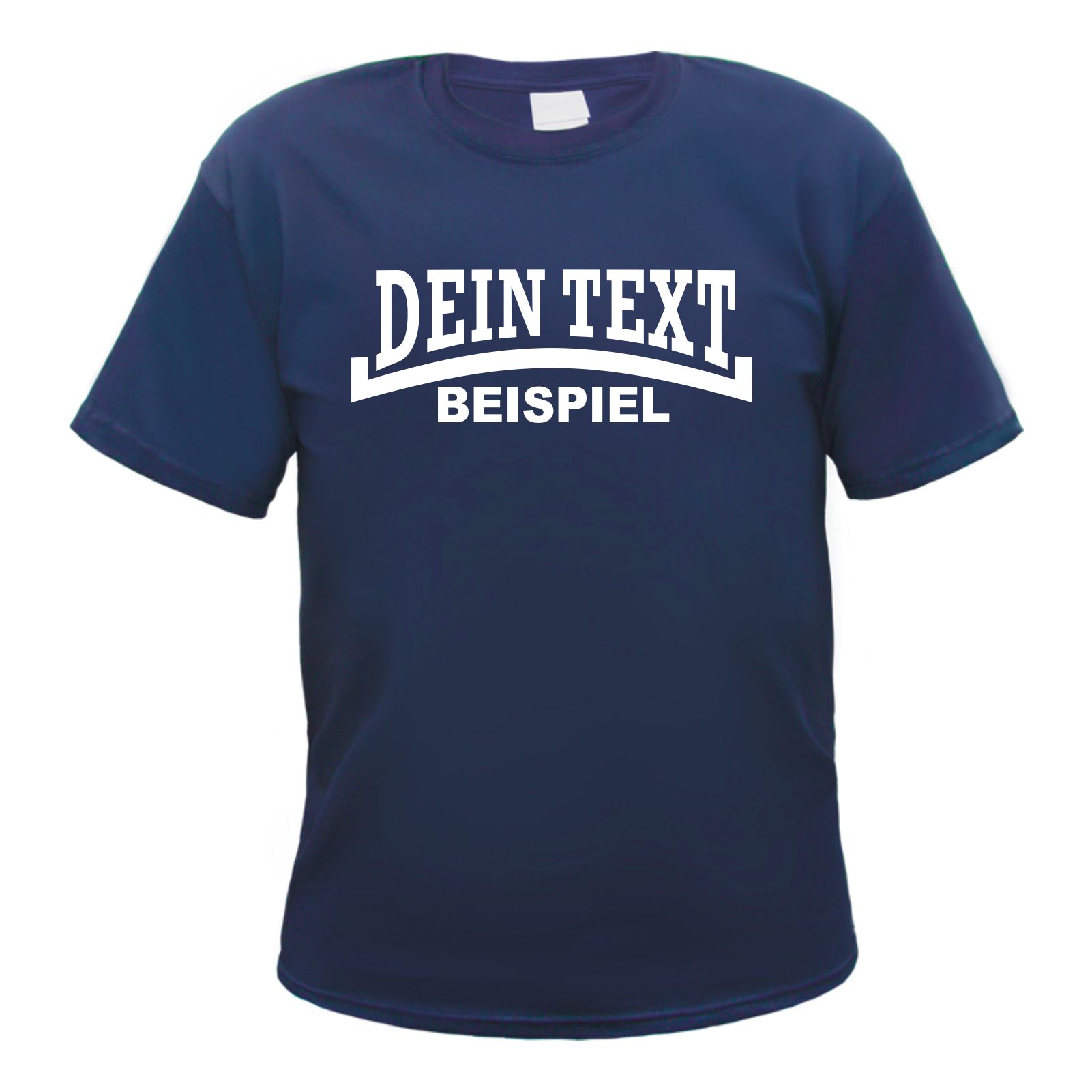 Herren T-Shirt Wunschtext mit Druck - Dunkelblau - Linie