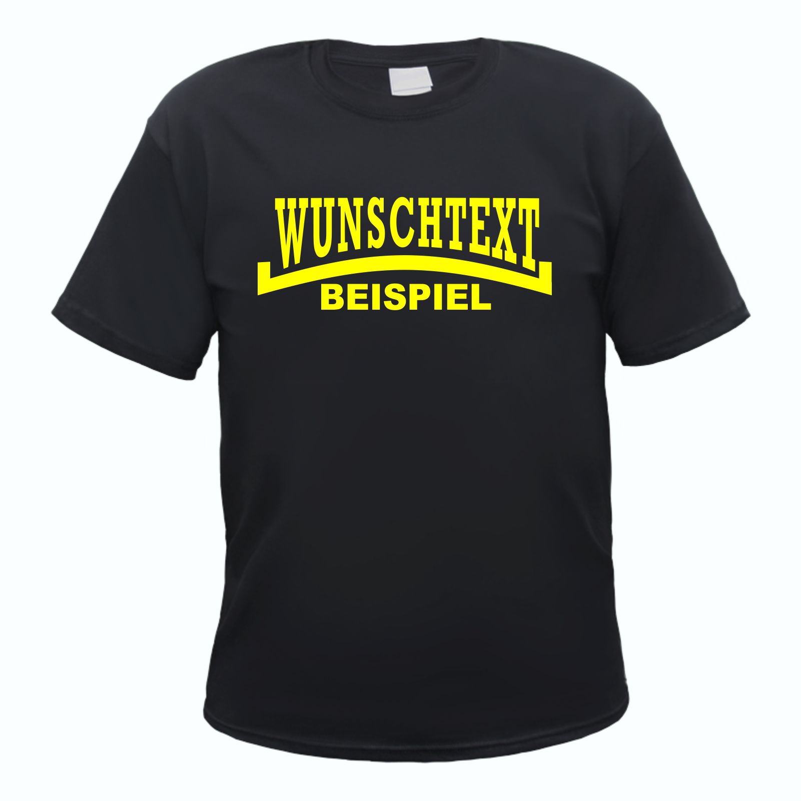 Herren T-Shirt Wunschtext mit Druck - Schwarz - NEON - Linie