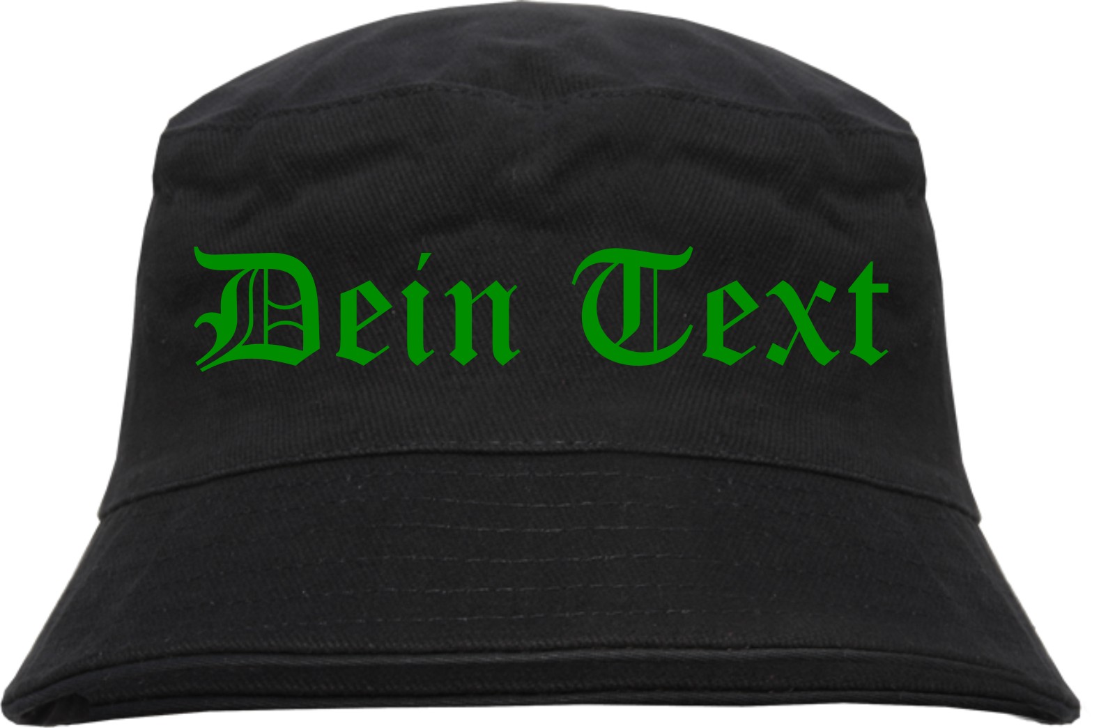 Bucket Hat mit Wunschtext - Altdeutsch - bedruckt - Fischerhut