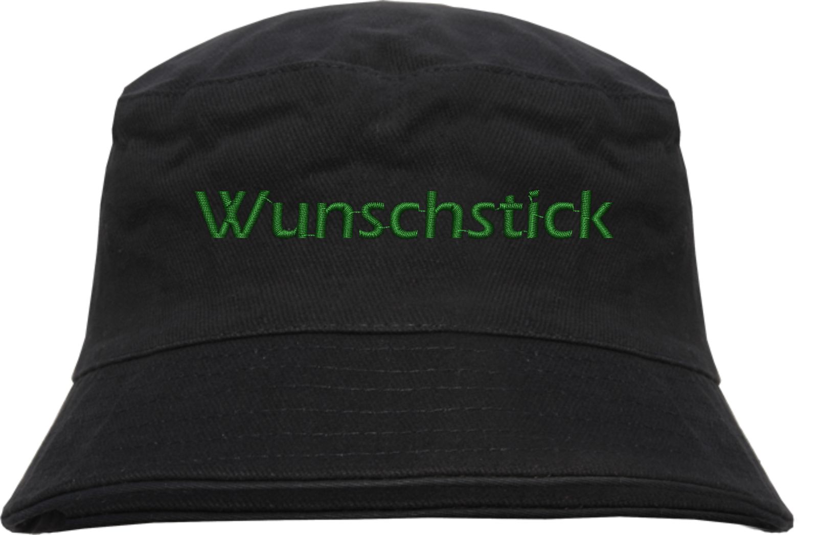 Bucket Hat mit Wunschtext - Blockschrift - bestickt - Fischerhut