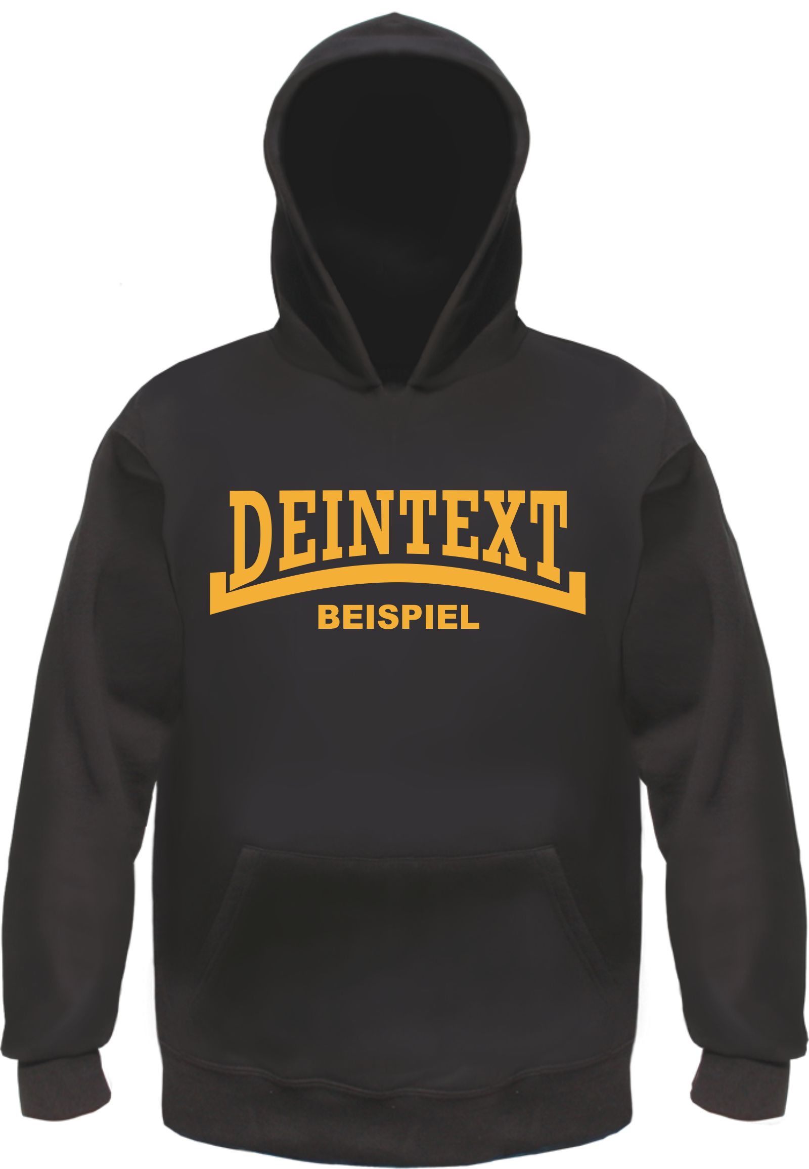 Individuelles Kapuzensweatshirt mit Wunschtext "LINIE" - bedruckt -