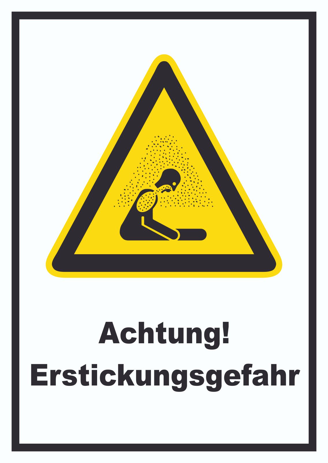 Achtung Erstickungsgefahr Schild