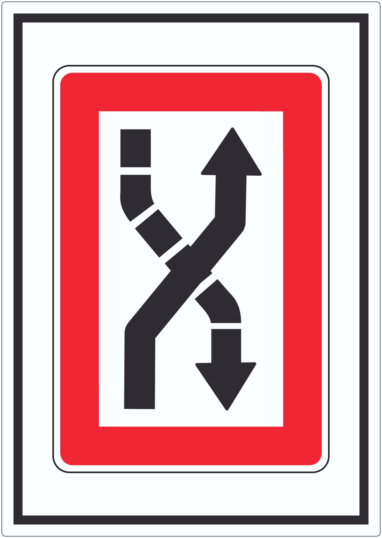 Fahrwasser nach Steuerbord zu überqueren Symbol Aufkleber innenklebend