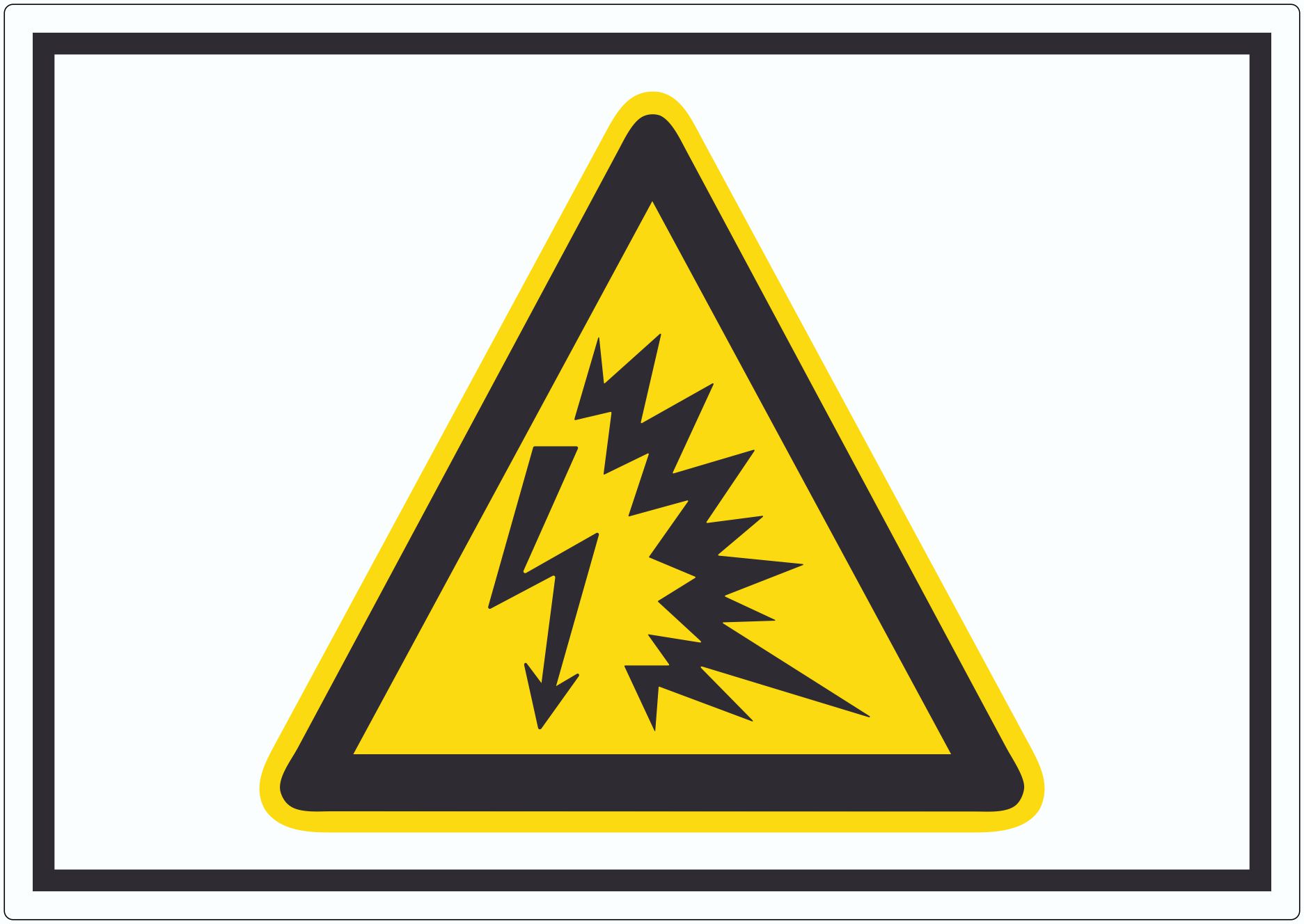 Achtung Lichtbogen Symbol Aufkleber innenklebend