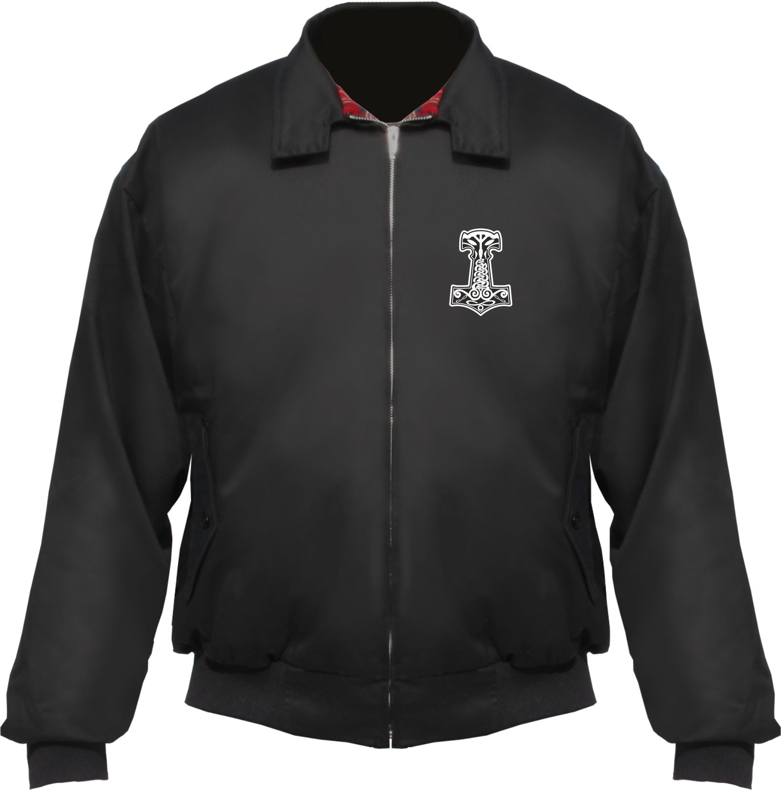 Thorshammer Mjolnir Harrington Jacke - bestickt -