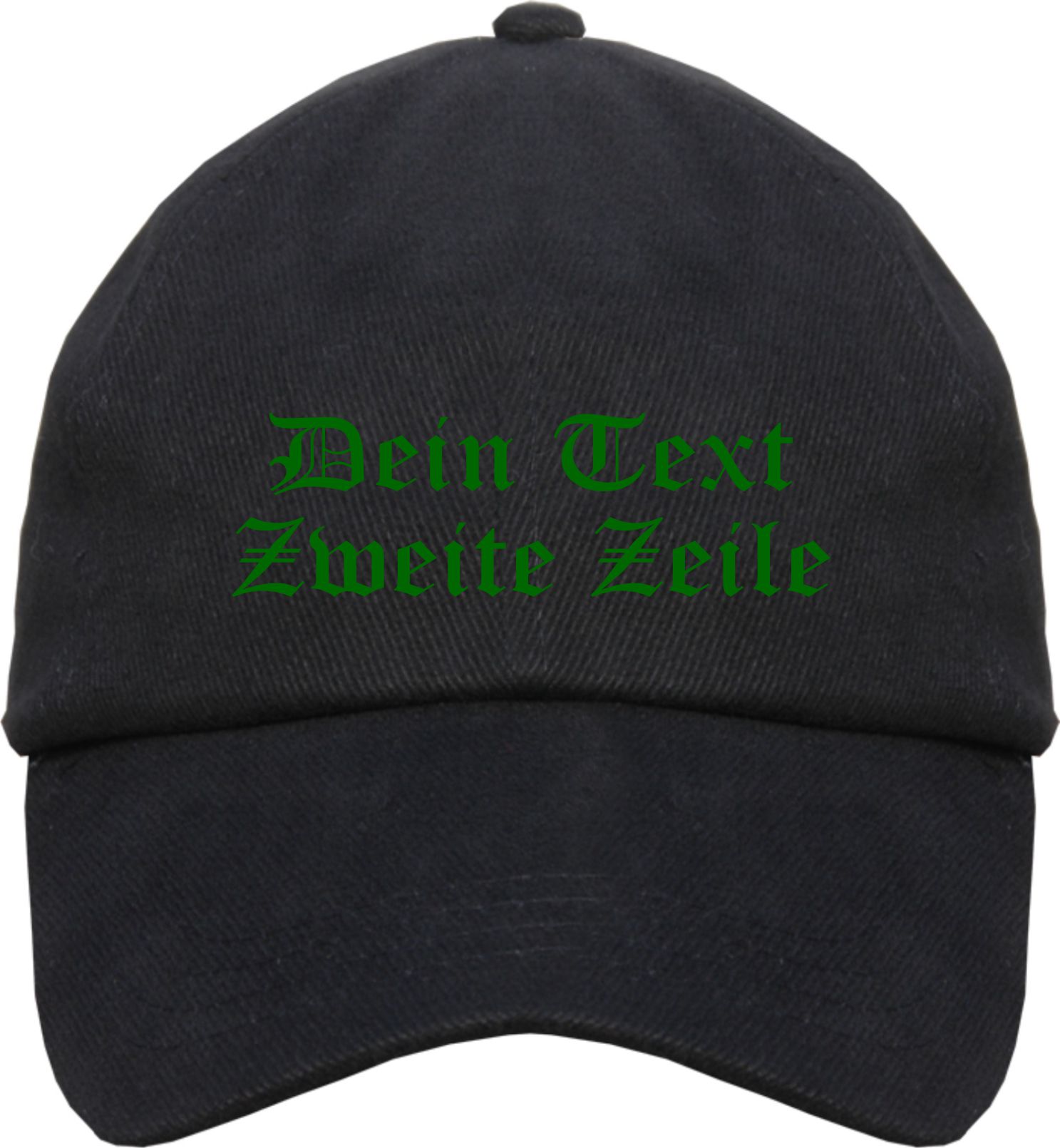 Individuelles Cappy - altdeutsch gerade - mit Wunschtext bedruckt