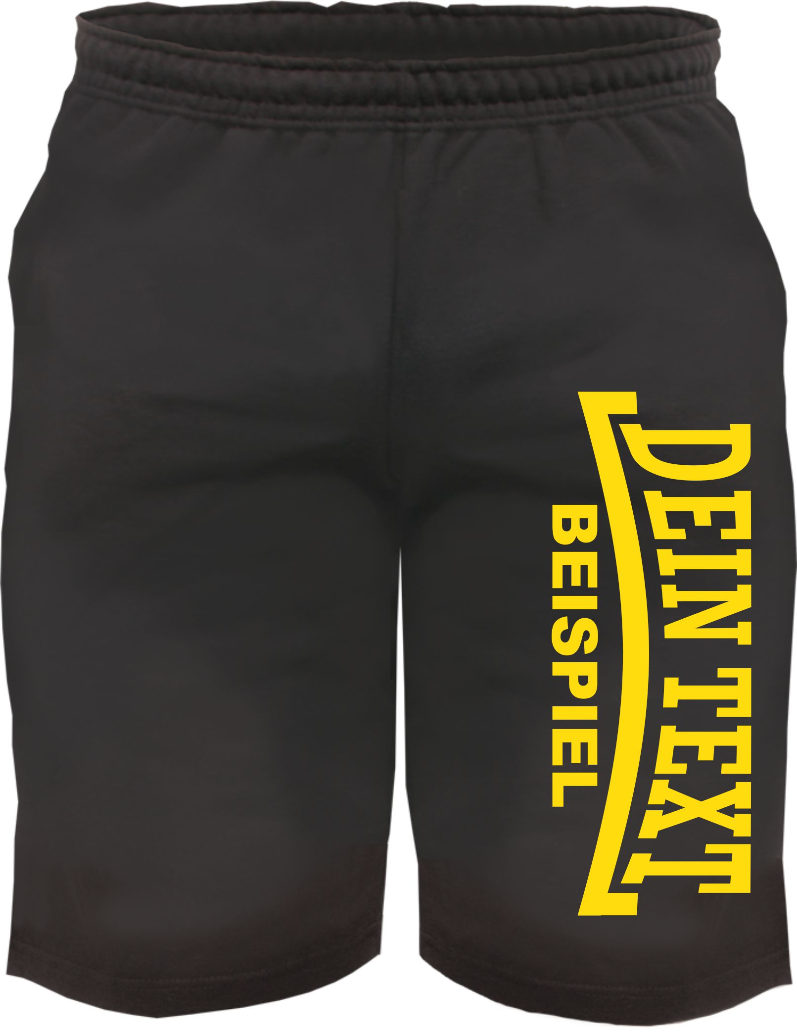 Individuelle Sweatshort - Linie - Wunschtext Druck - Kurze Hose