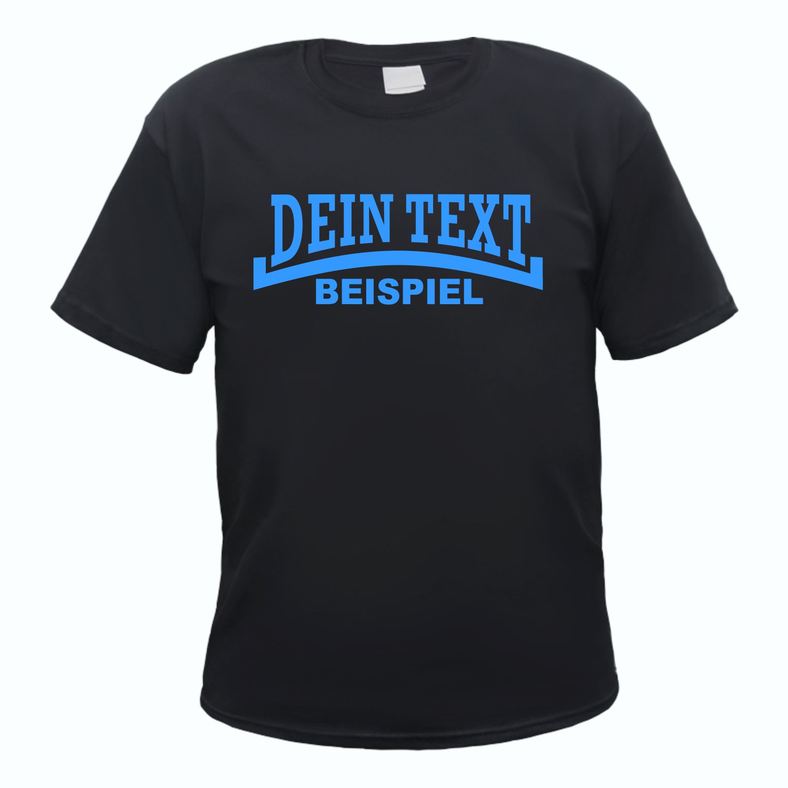 Herren T-Shirt Wunschtext mit Druck - Schwarz - Linie