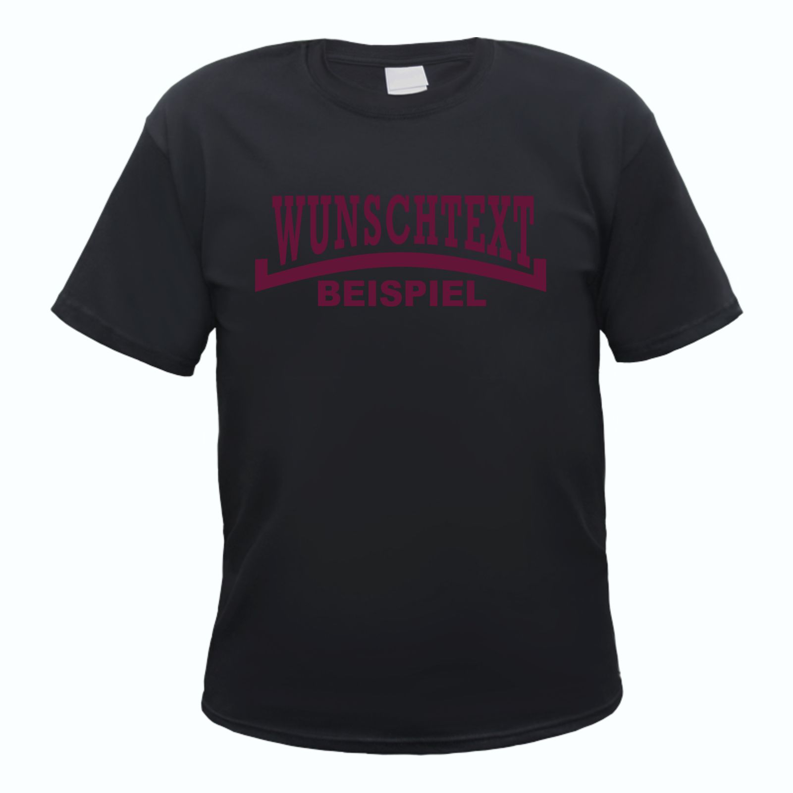 Herren T-Shirt Wunschtext mit Druck - Schwarz - Linie