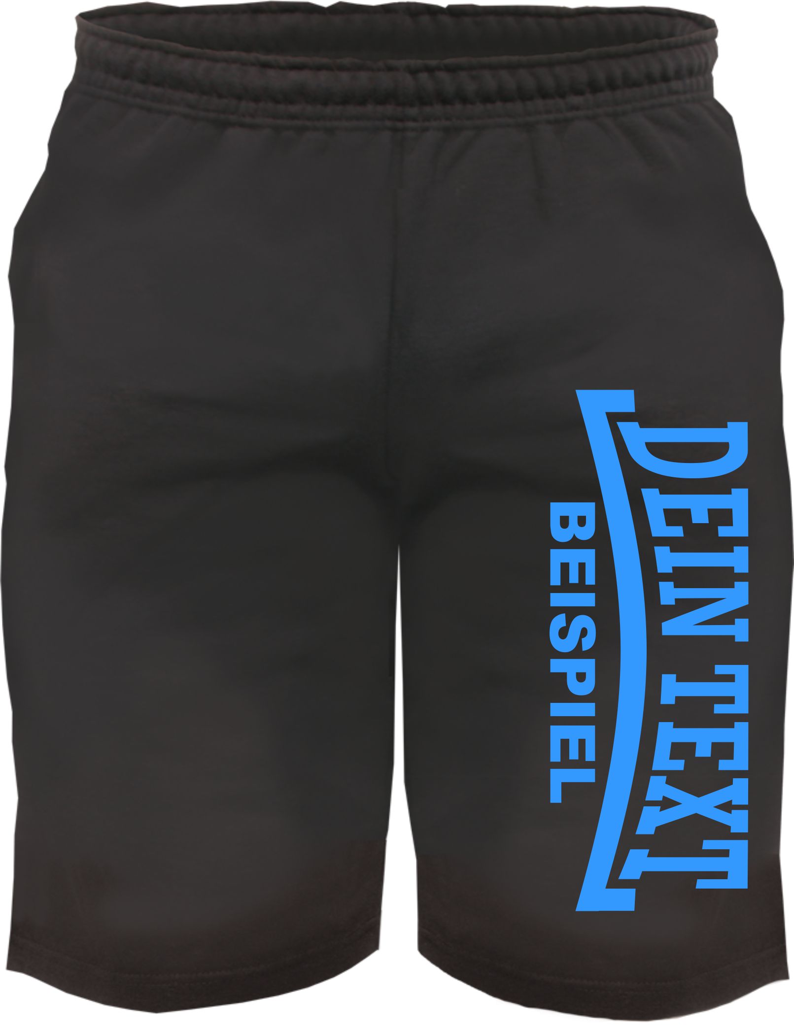 Individuelle Sweatshort - Linie - Wunschtext Druck - Kurze Hose