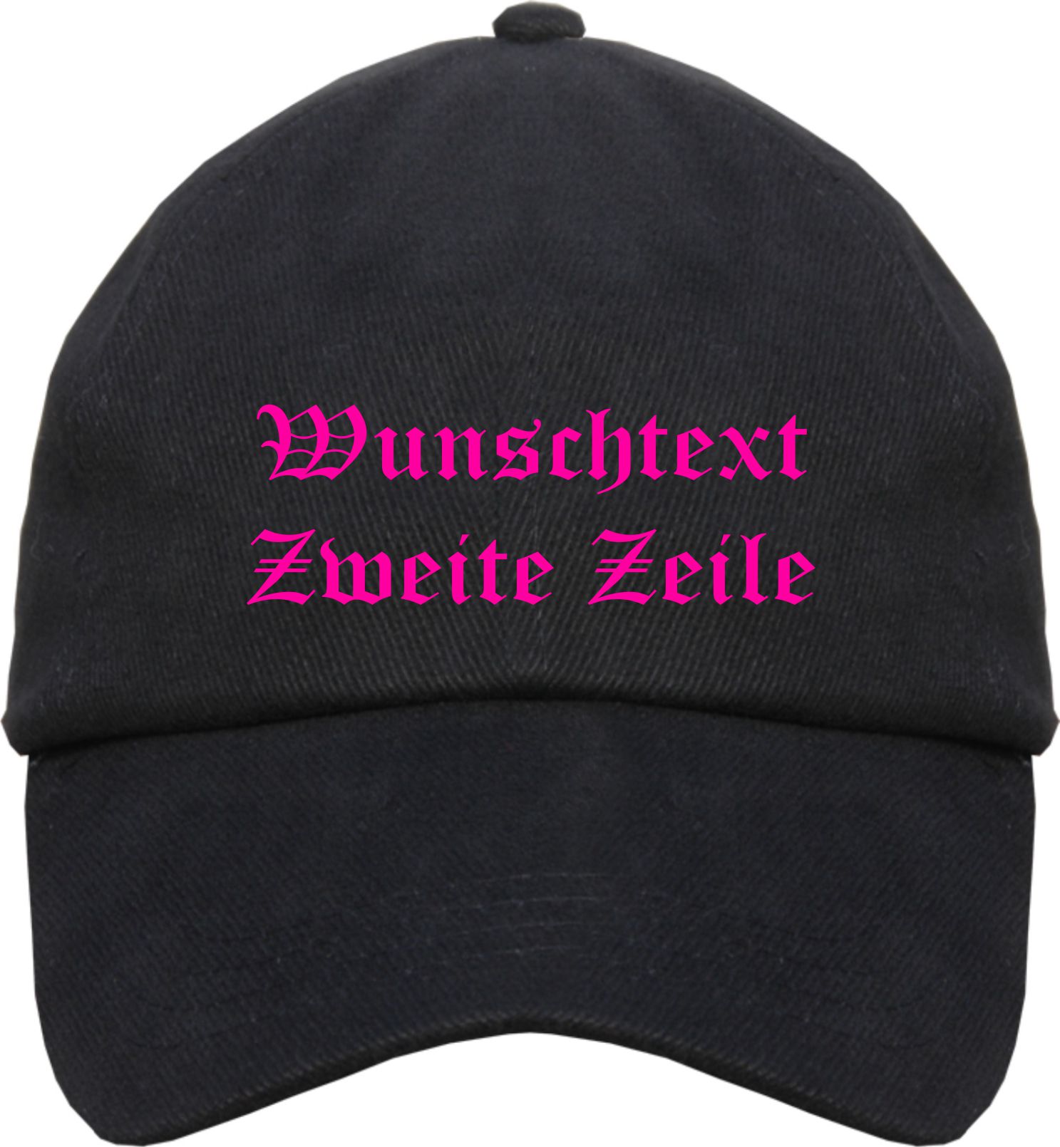 Individuelles Cappy NEON - altdeutsch gerade - mit Wunschtext bedruckt