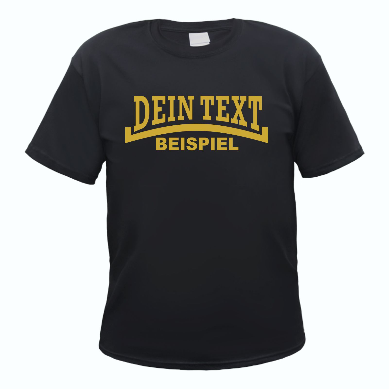 Herren T-Shirt Wunschtext mit Druck - Schwarz - Linie