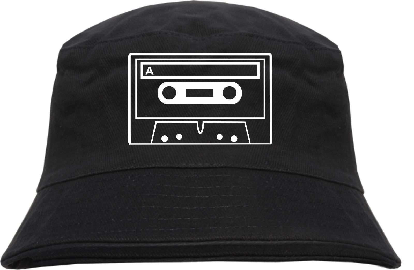 Kassette Fischerhut - bedruckt - Bucket Hat Anglerhut Hut