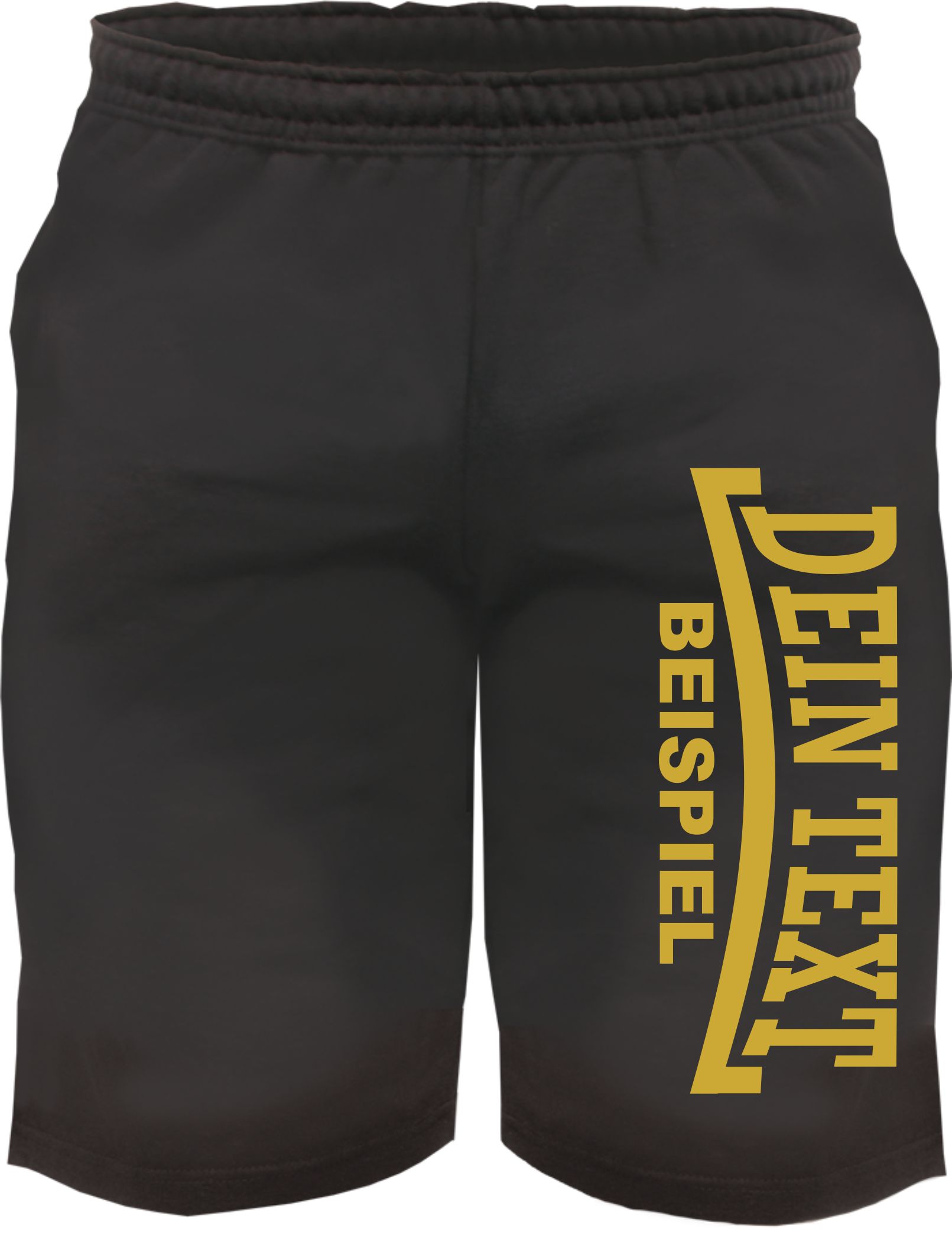 Individuelle Sweatshort - Linie - Wunschtext Druck - Kurze Hose