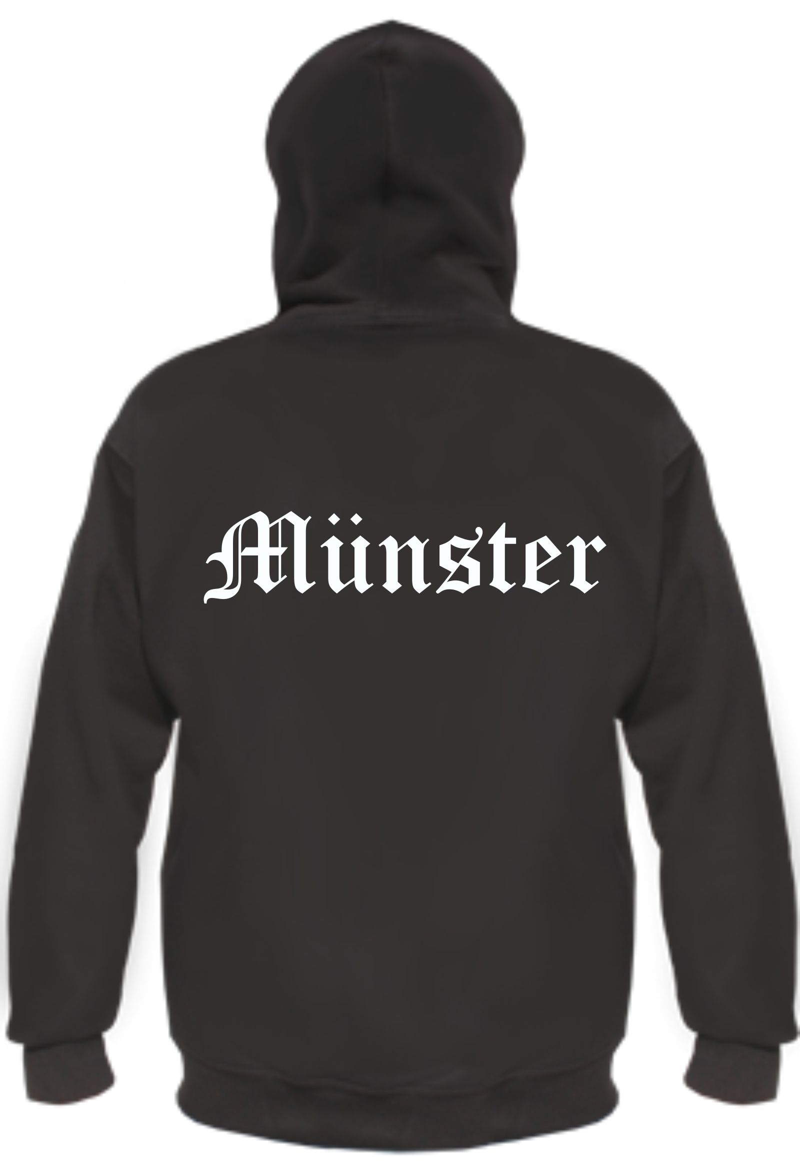 Münster Kapuzenjacke - Altdeutsch bedruckt - Sweatjacke Hoodie Jacke