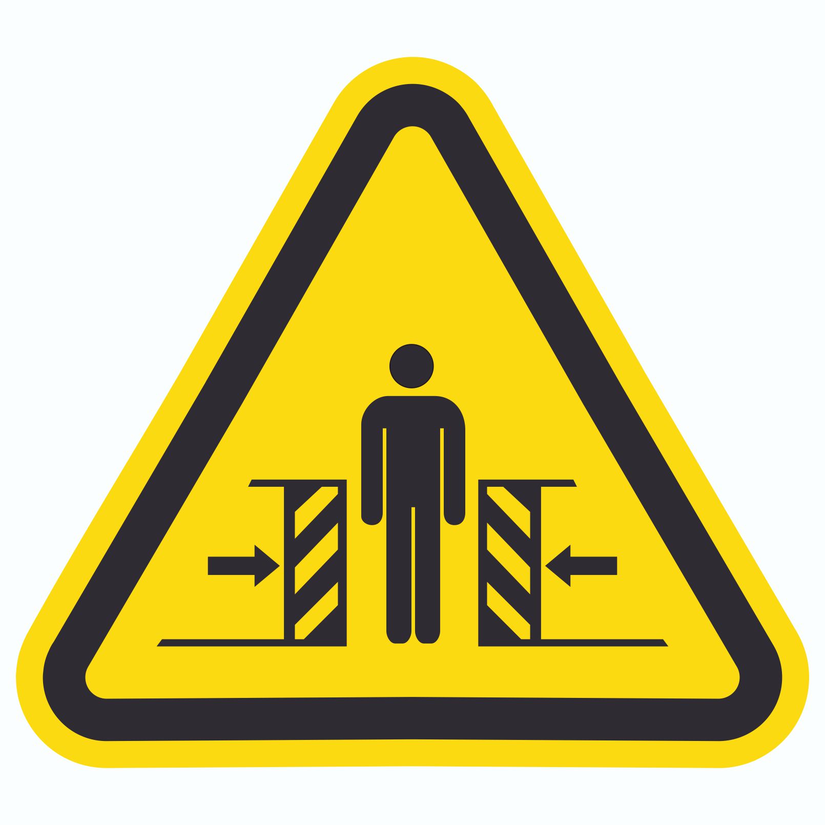 Achtung Quetschgefahr Symbol Aufkleber Dreieck