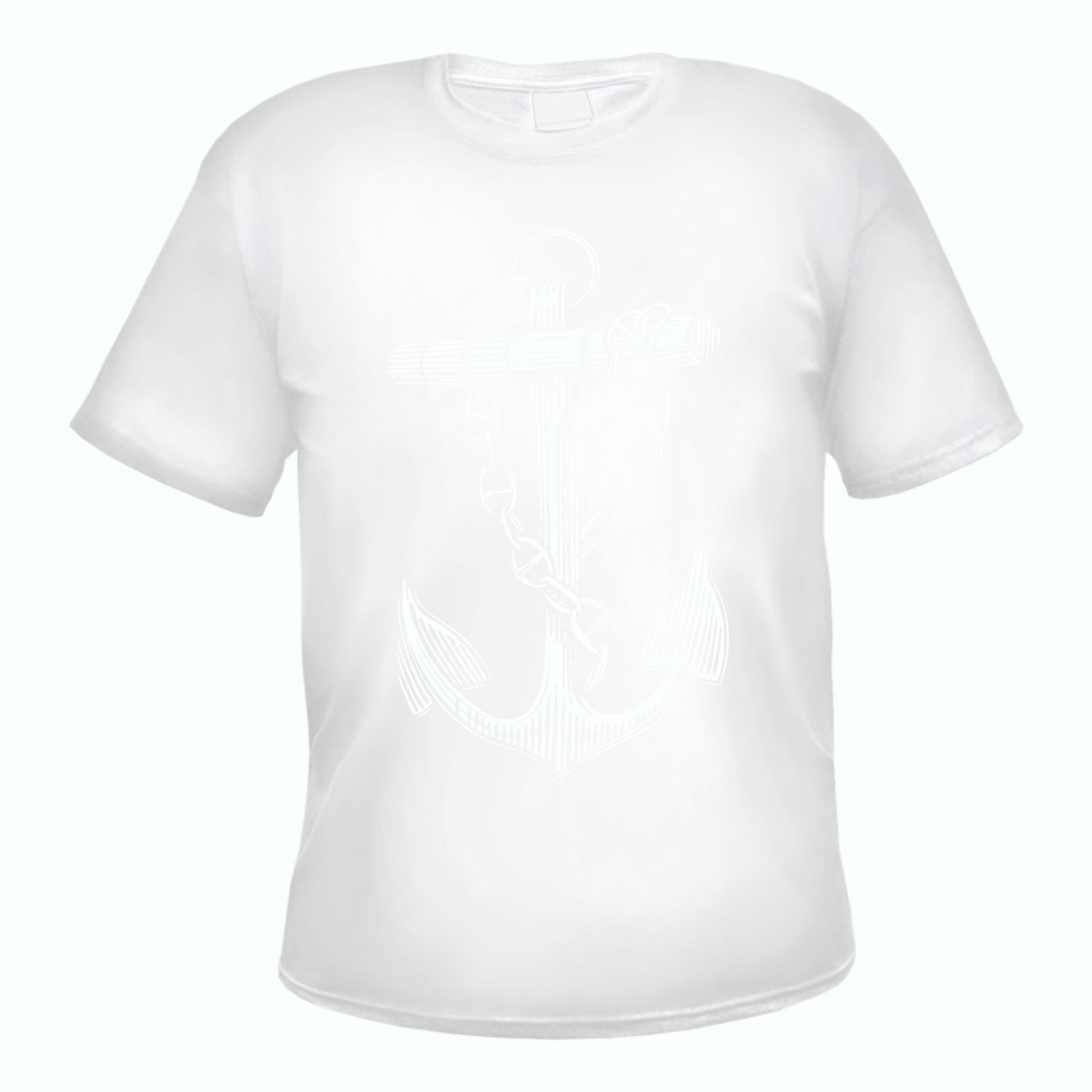Anker mit Kette Herren T-Shirt - Druck - Tee Shirt