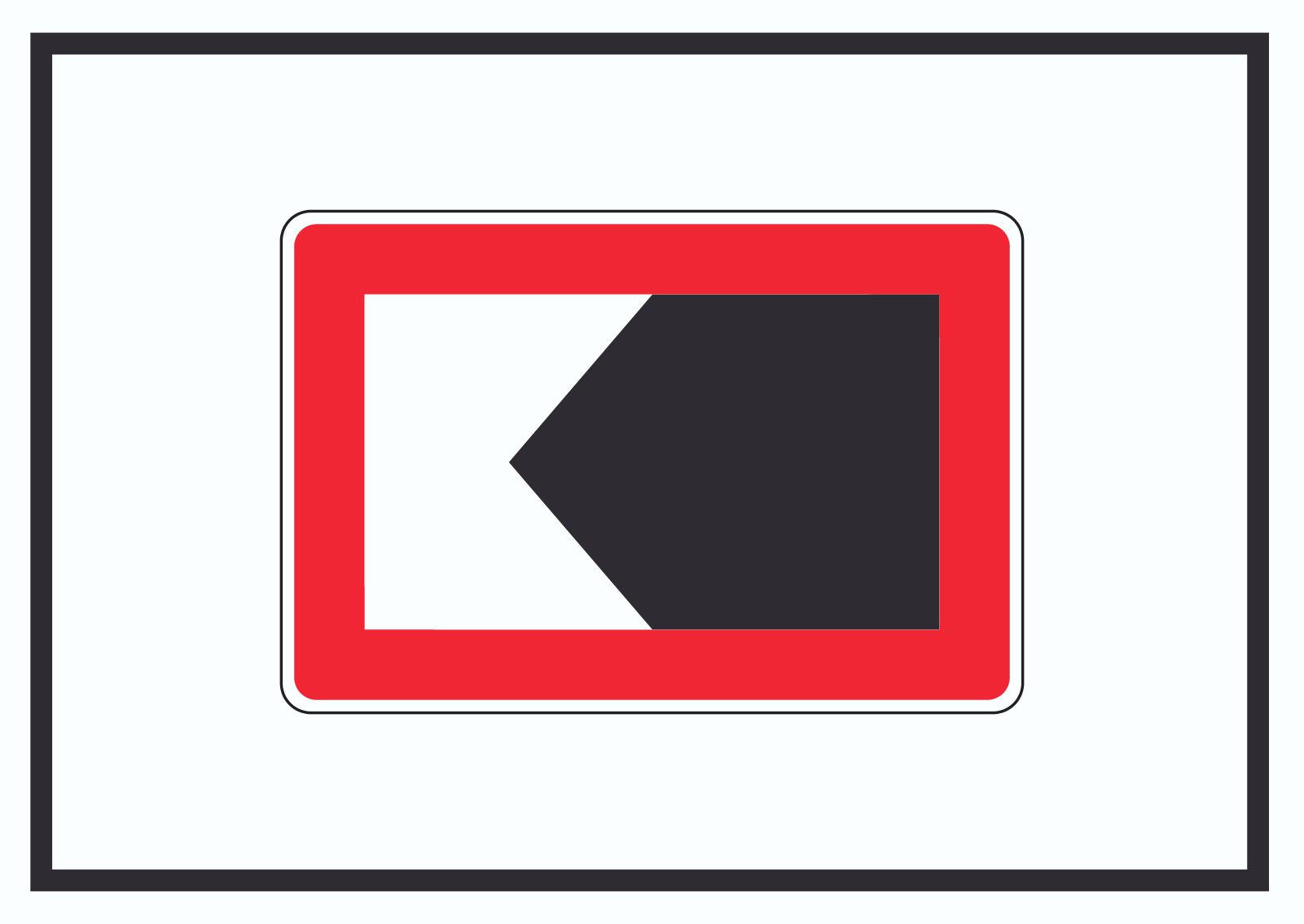 Begrenzte Fahrwasserbreite Durchfahrtsbreite begrenzt Symbol Schild A1 (594x841mm)