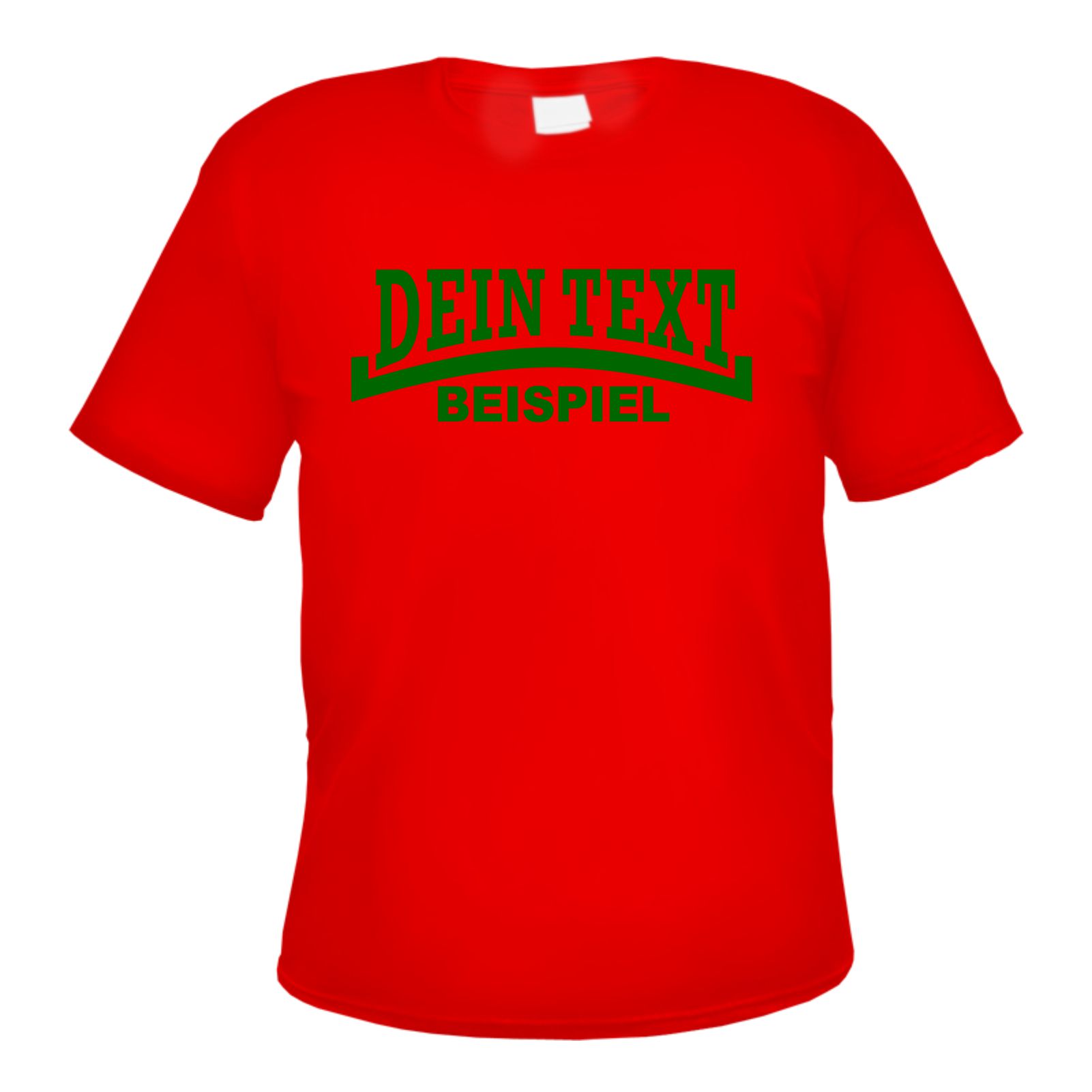 Herren T-Shirt Wunschtext mit Druck - Rot - Linie