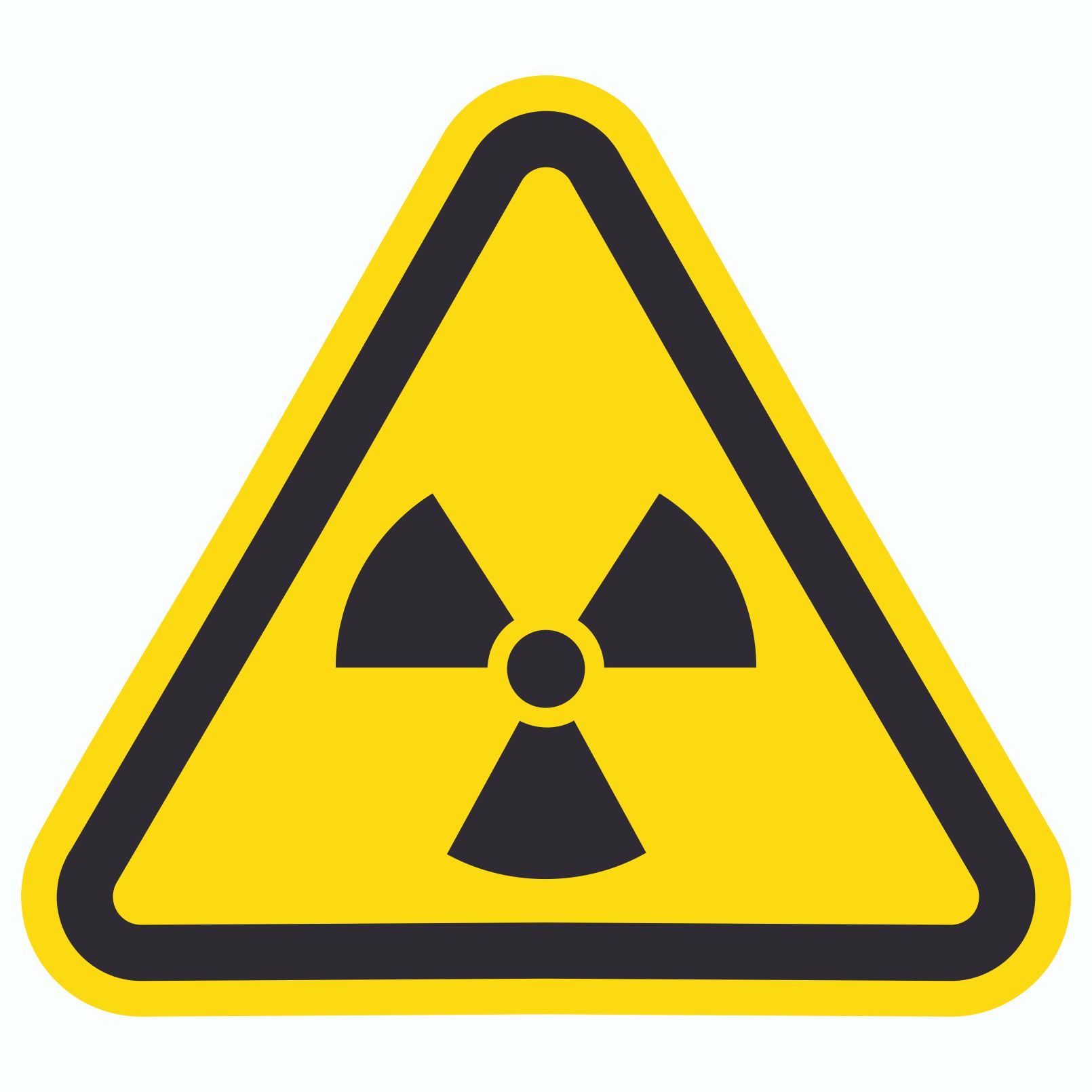 Achtung Radioaktive Strahlung Symbol Aufkleber Dreieck