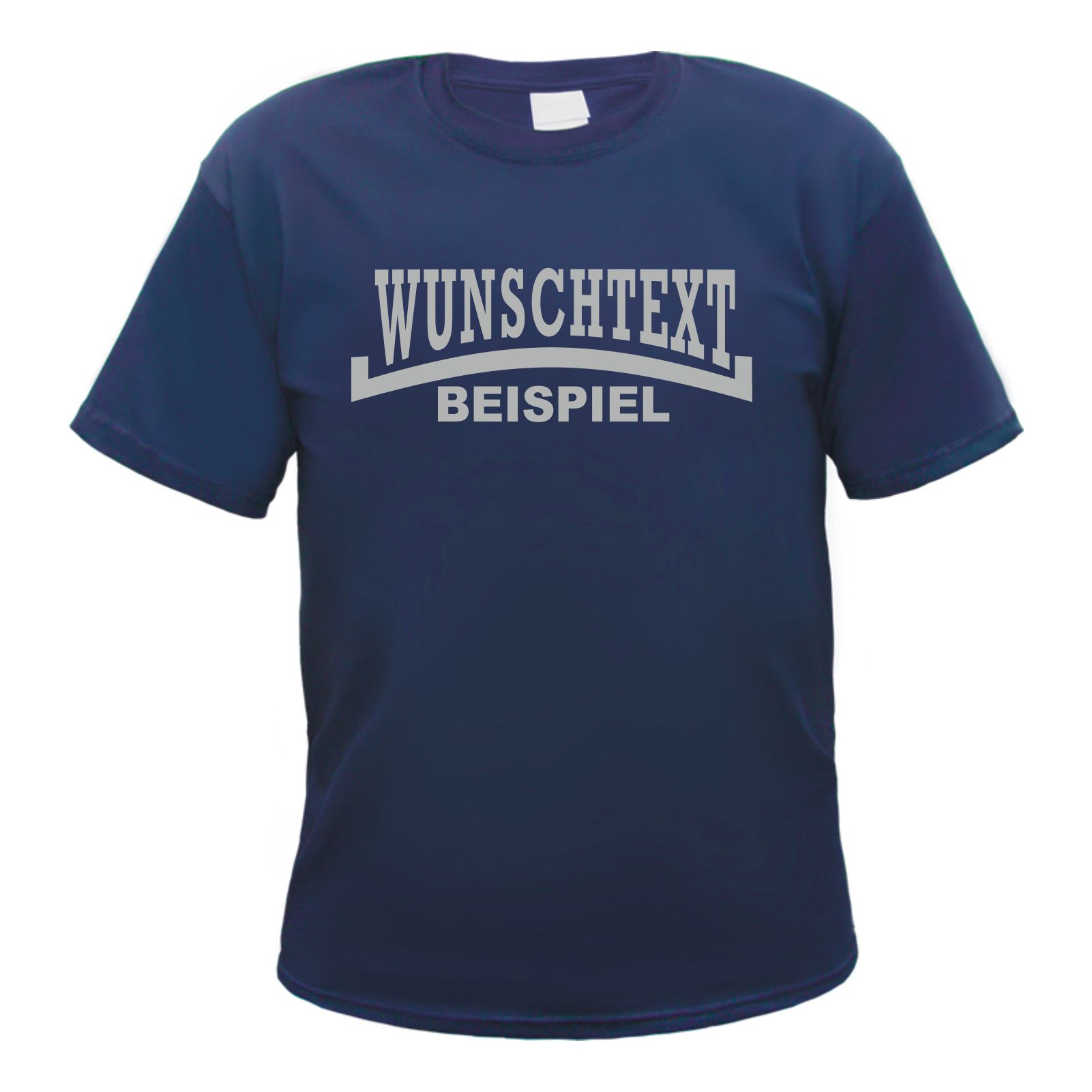 Herren T-Shirt Wunschtext mit Druck - Dunkelblau - Linie