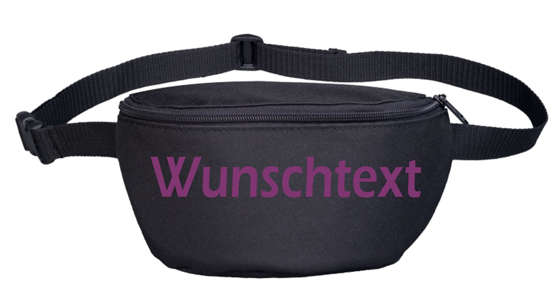 Bauchtasche mit Wunschtext - Blockschrift - bedruckt - Gürteltasche Hipbag