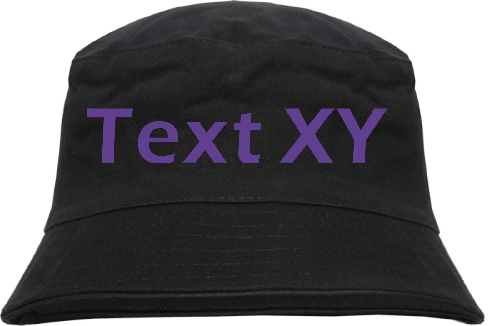 Bucket Hat mit Wunschtext - Blockschrift - bedruckt - Fischerhut