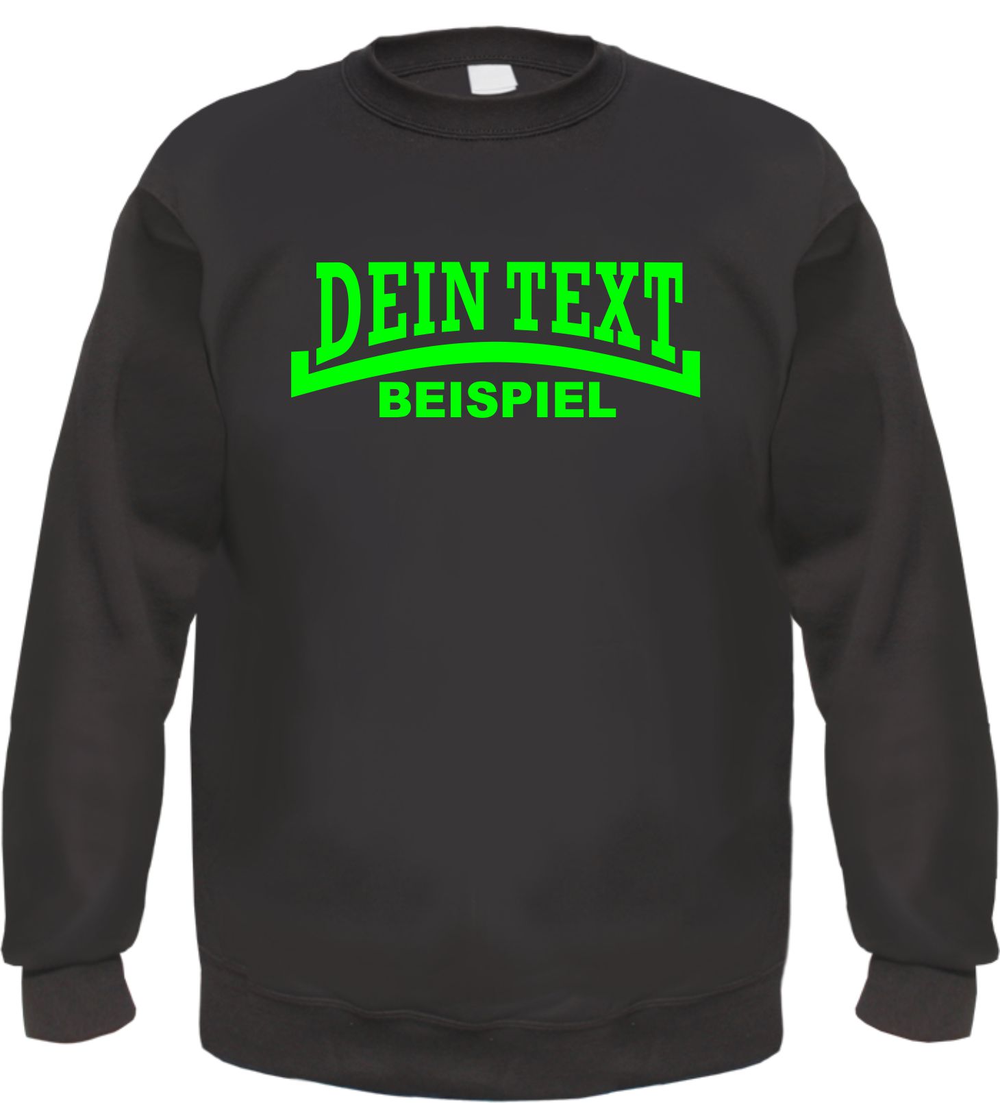 Individuelles Rundhals Sweatshirt - Linie - Wunschtext Druck