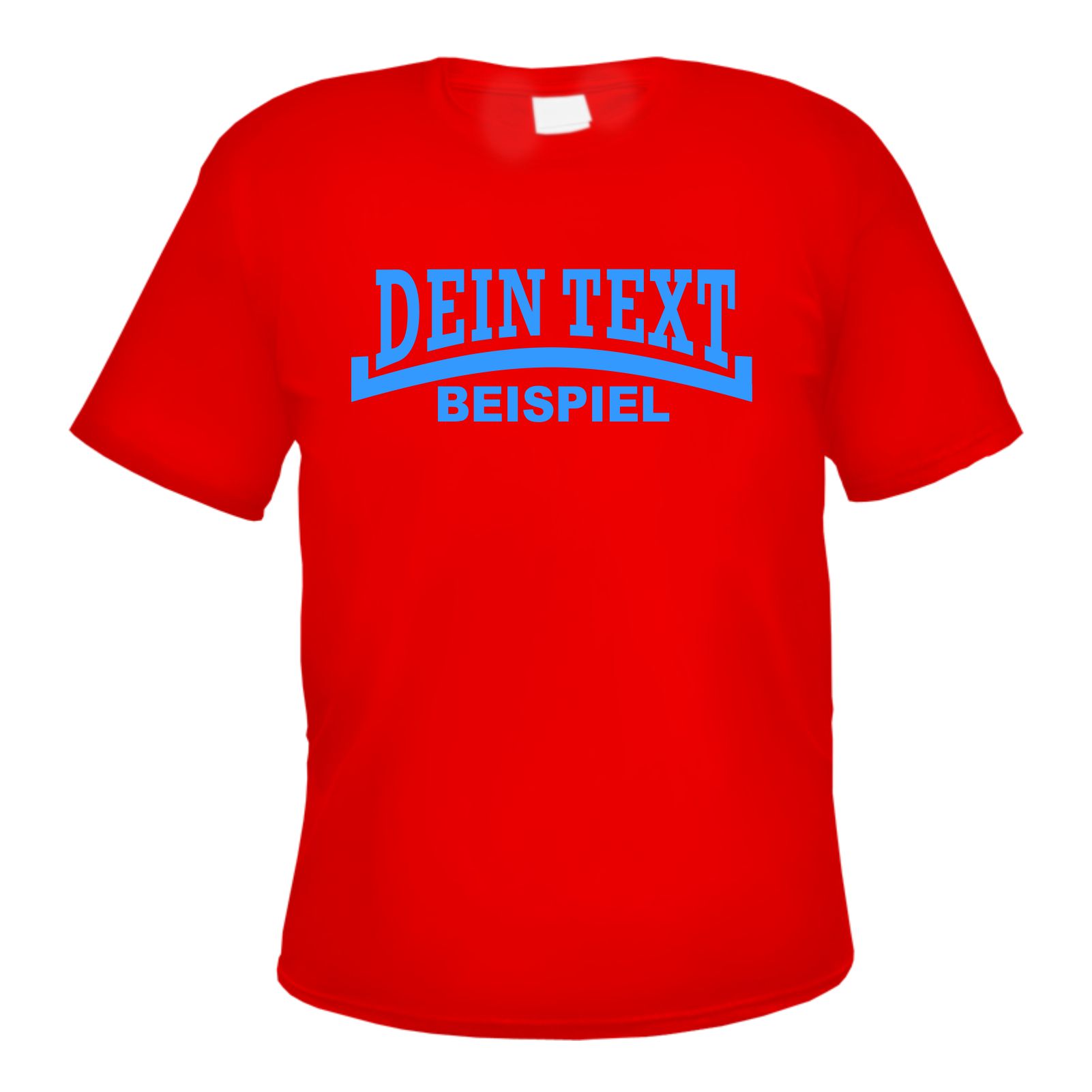 Herren T-Shirt Wunschtext mit Druck - Rot - Linie