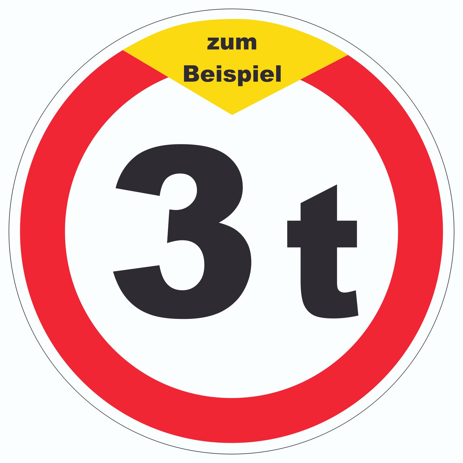 Durchfahrt verboten Aufkleber Kreis Wunschgewicht Symbol