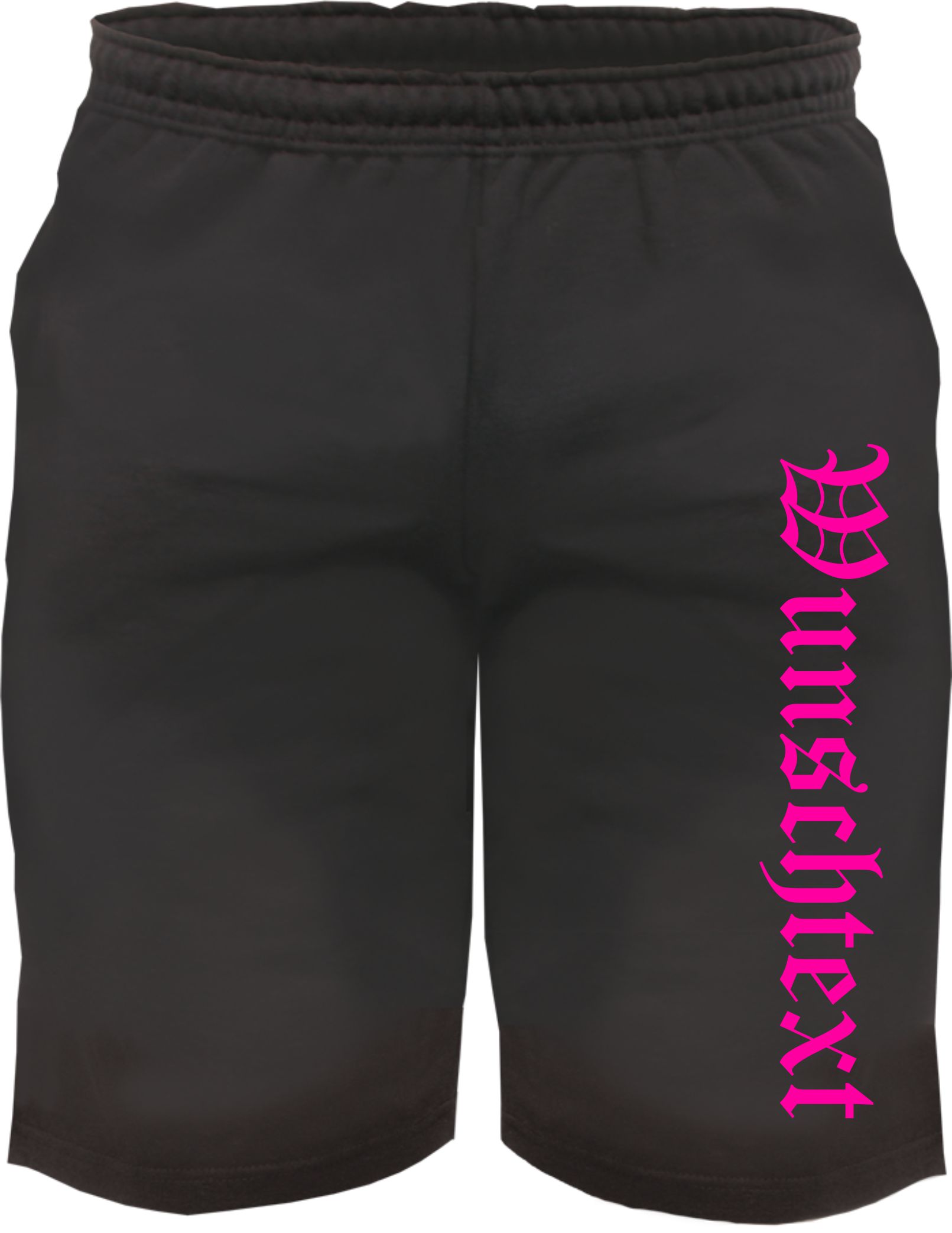 Individuelle Sweatshort NEON - altdeutsch gerade - Wunschtext Druck - Kurze Hose