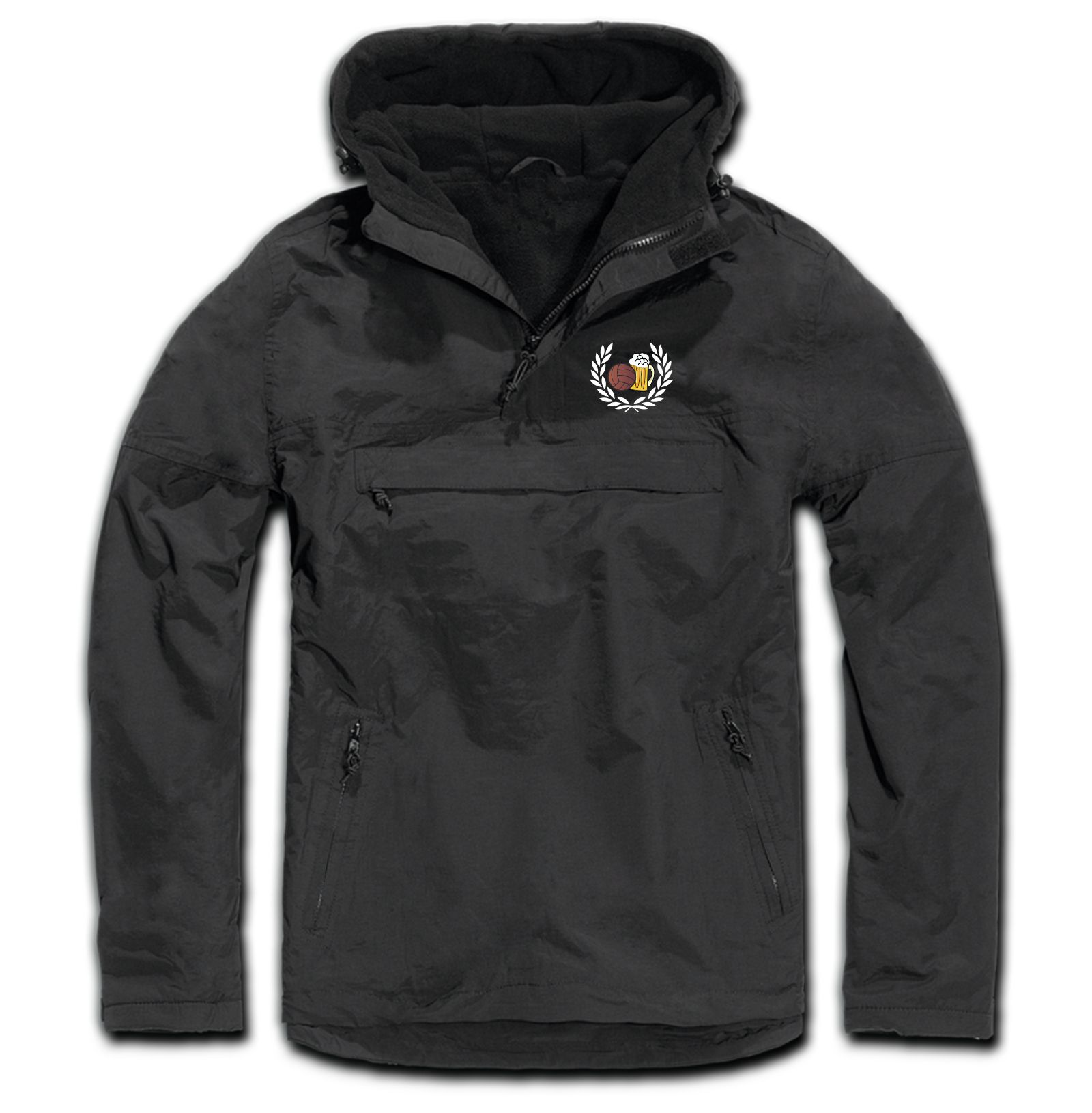 Lorbeerkranz Fussball Bier  Windbreaker - bestickt -