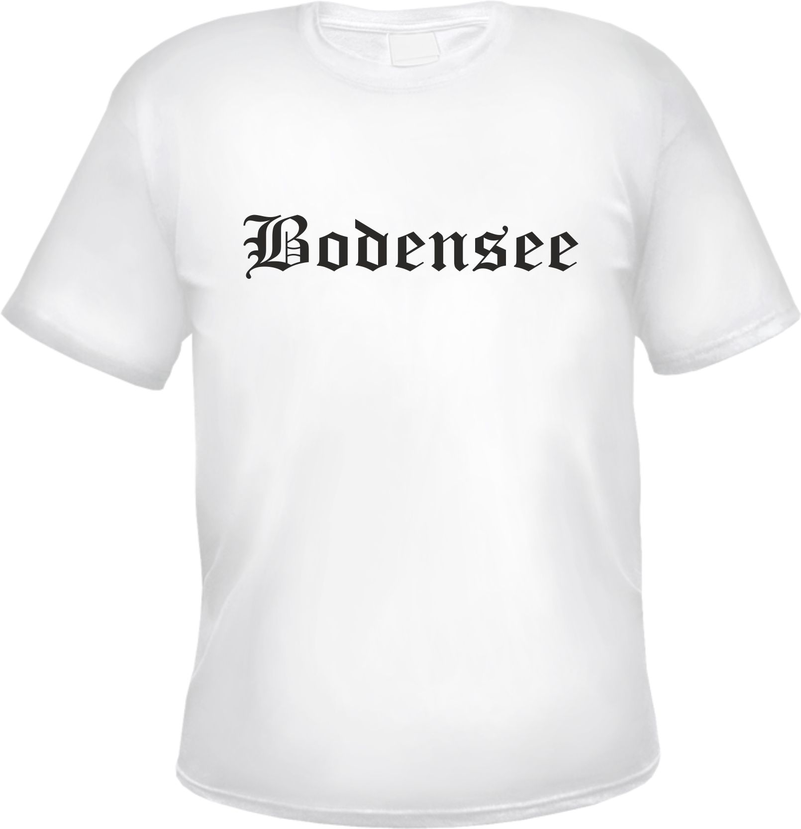 Bodensee Herren T-Shirt - Altdeutsch - Weißes Tee Shirt