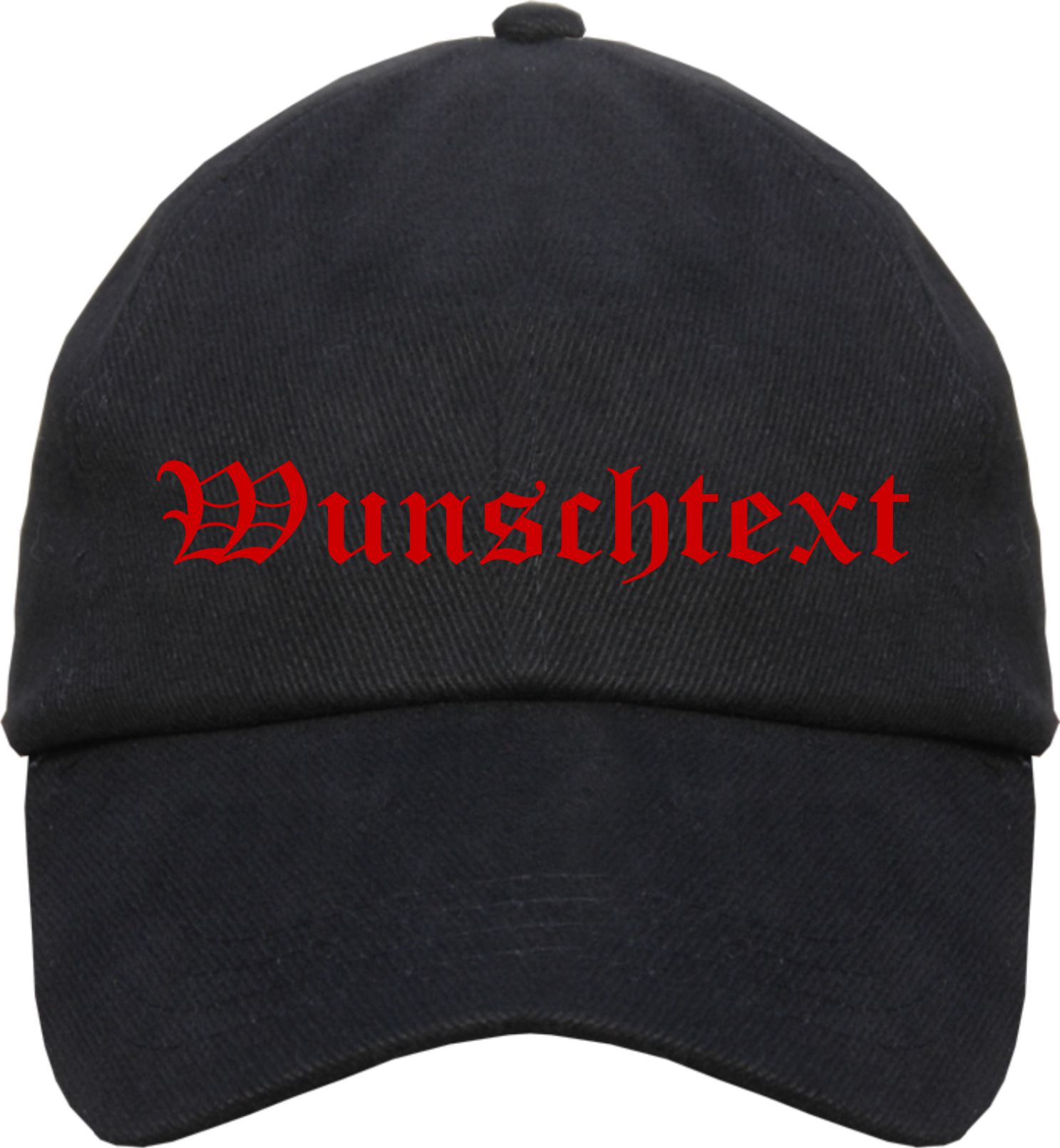 Individuelles Cappy - altdeutsch gerade - mit Wunschtext bedruckt
