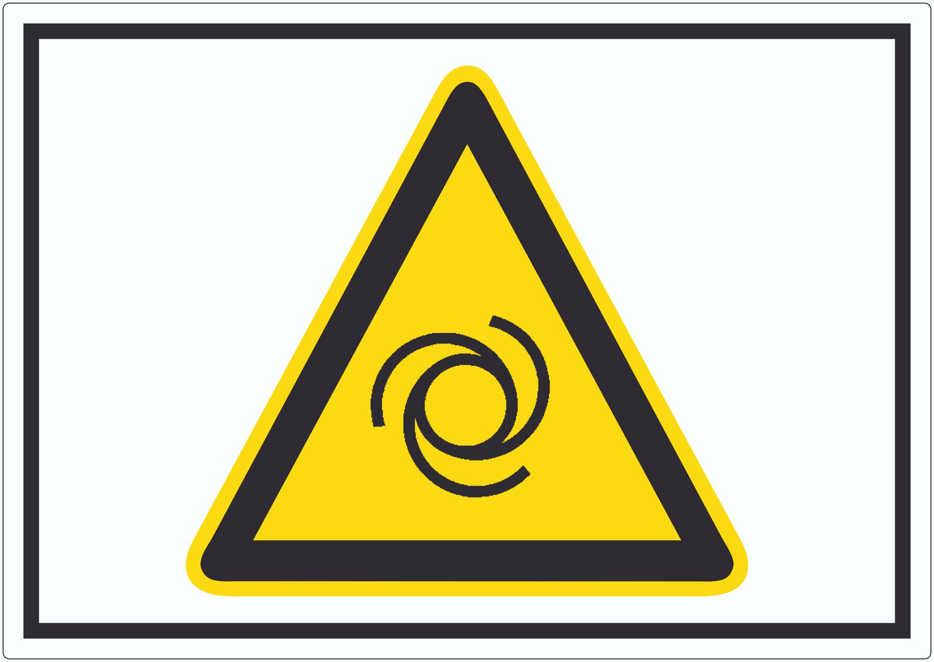 Achtung Automatischer Anlauf Symbol Aufkleber innenklebend
