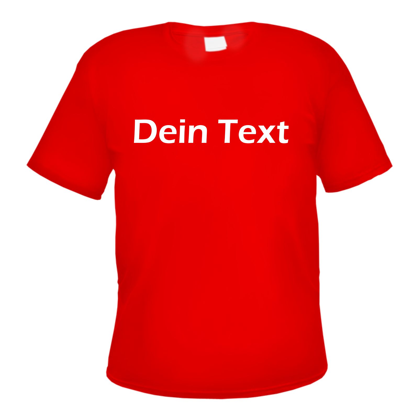 Herren T-Shirt Wunschtext mit Druck - Rot - Blockschrift