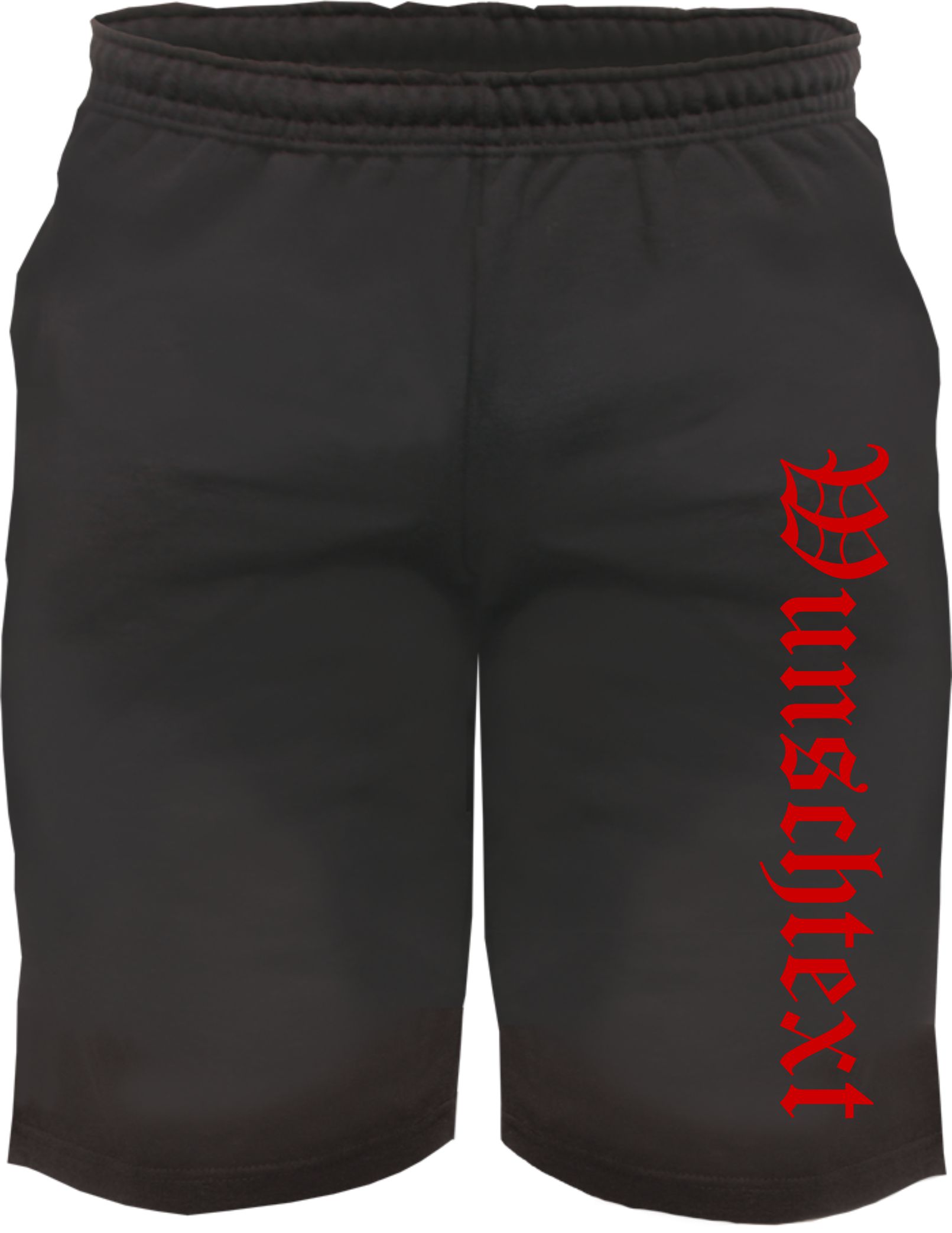 Individuelle Sweatshort - altdeutsch gerade - Wunschtext Druck - Kurze Hose