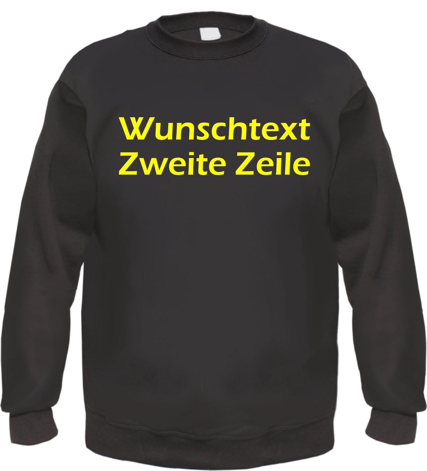 Individuelles Rundhals Sweatshirt NEON - Blockschrift - Wunschtext Druck