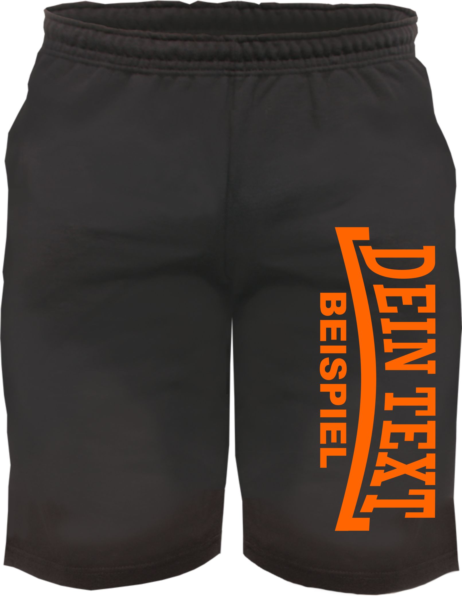 Individuelle Sweatshort NEON - Linie - Wunschtext Druck - Kurze Hose