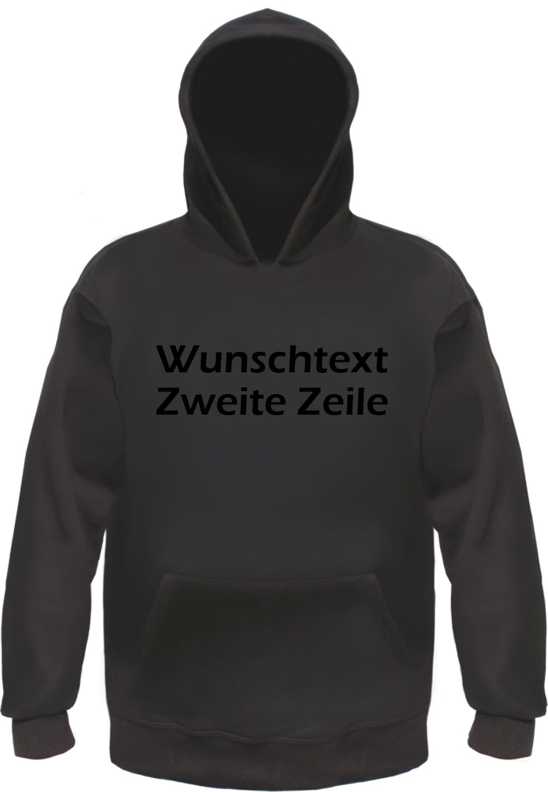 Individuelles Kapuzensweatshirt - Blockschrift - Wunschtext Druck