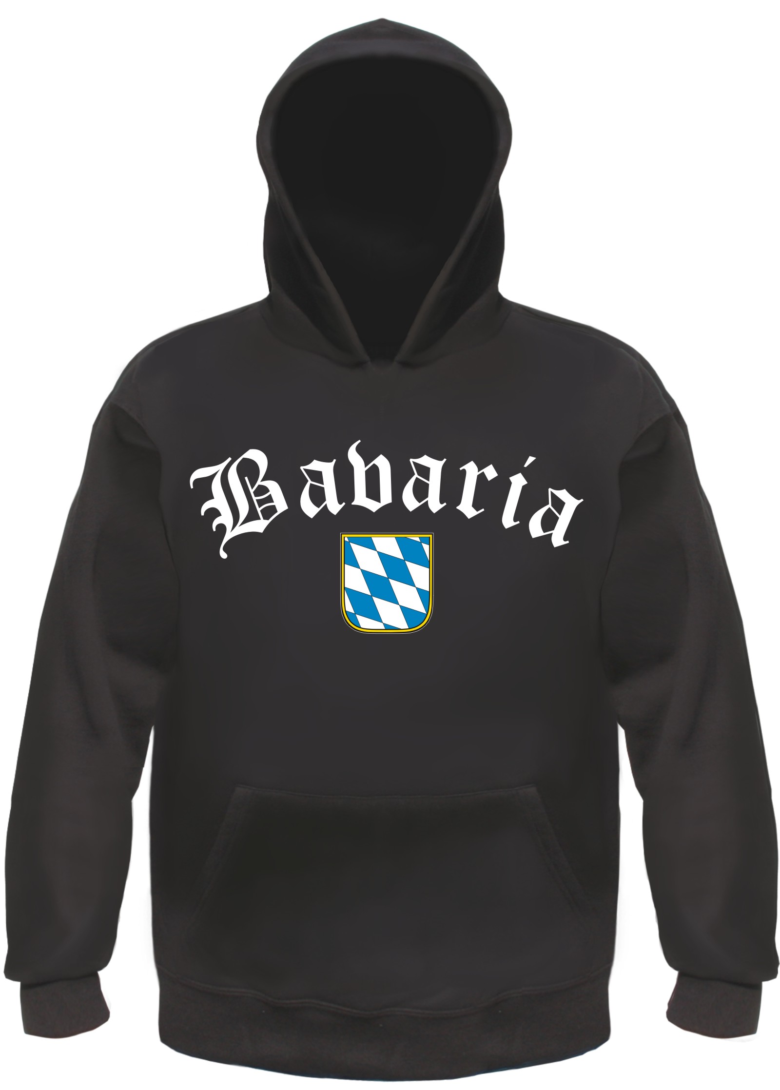 Bavaria Kapuzensweatshirt - Altdeutsch mit Wappen - Hoodie Kapuzenpullover