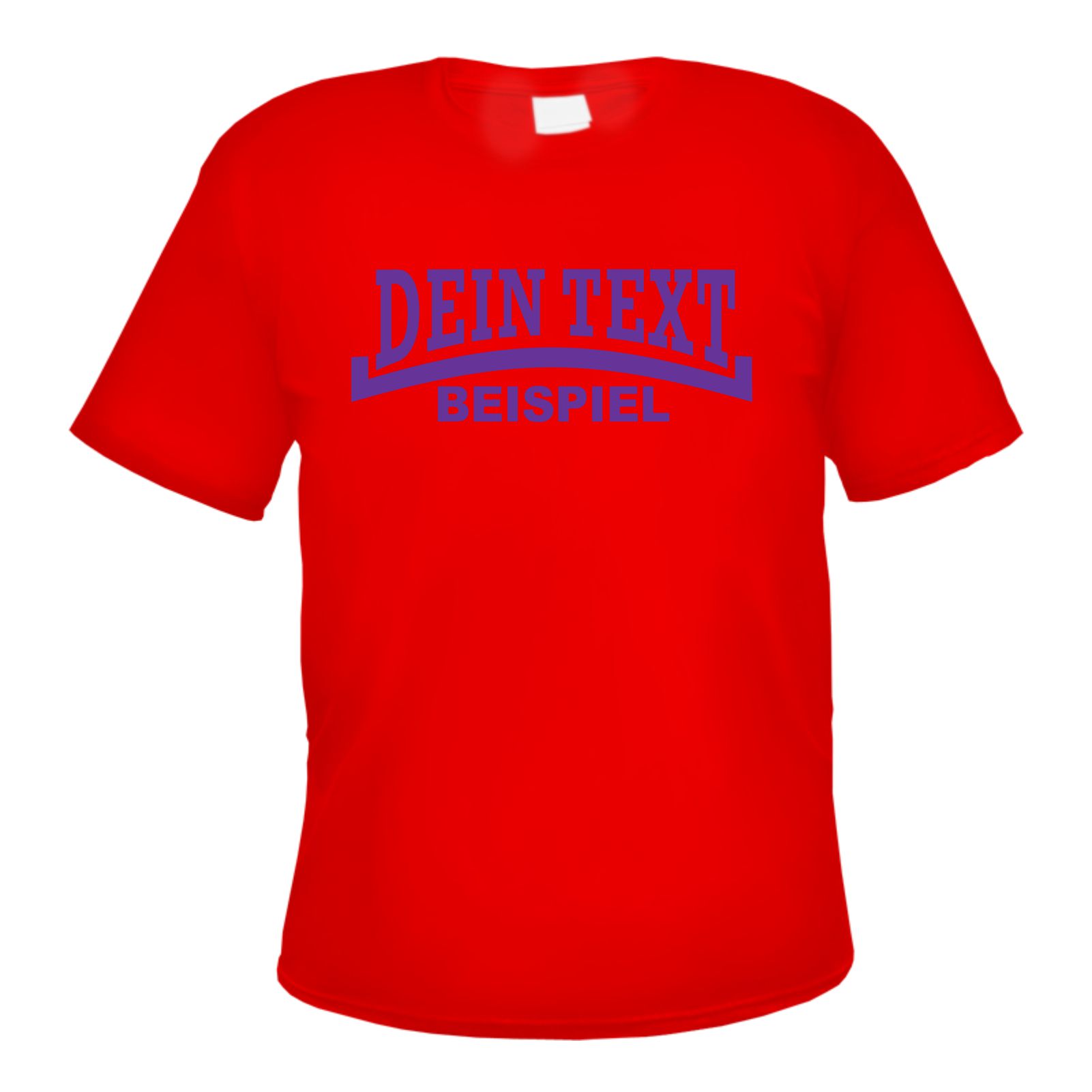 Herren T-Shirt Wunschtext mit Druck - Rot - Linie